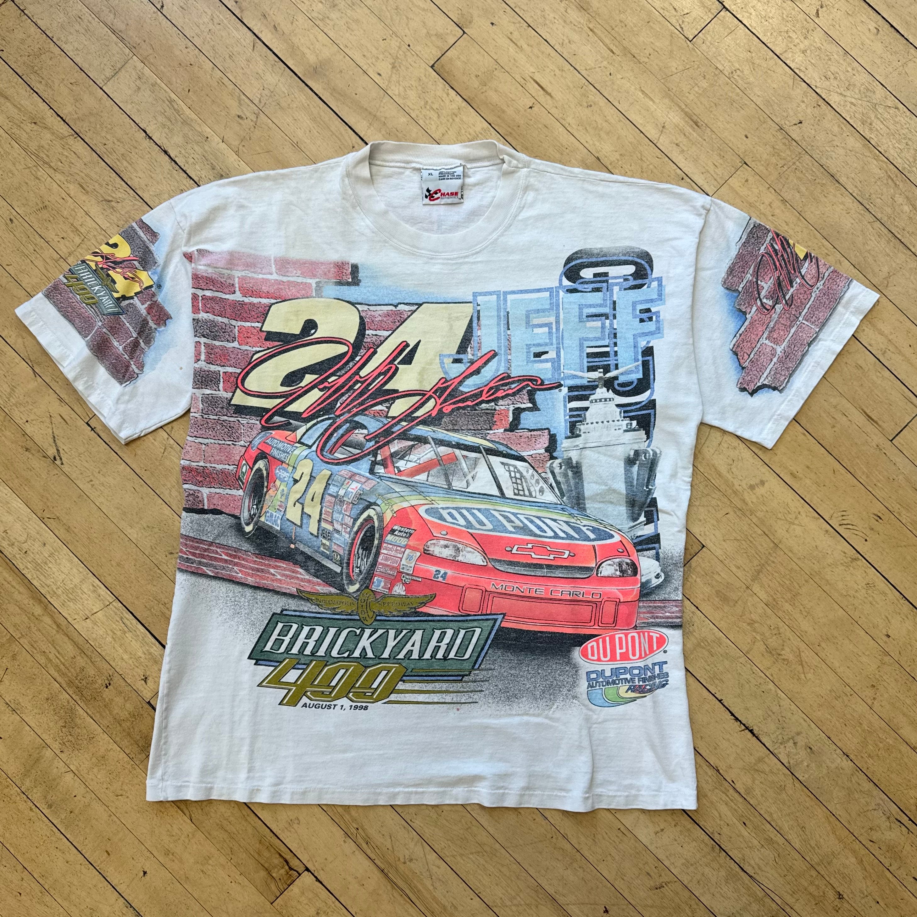 Vintage Faded Jeff Gordon Nascar AOP T-shirt Sz XL