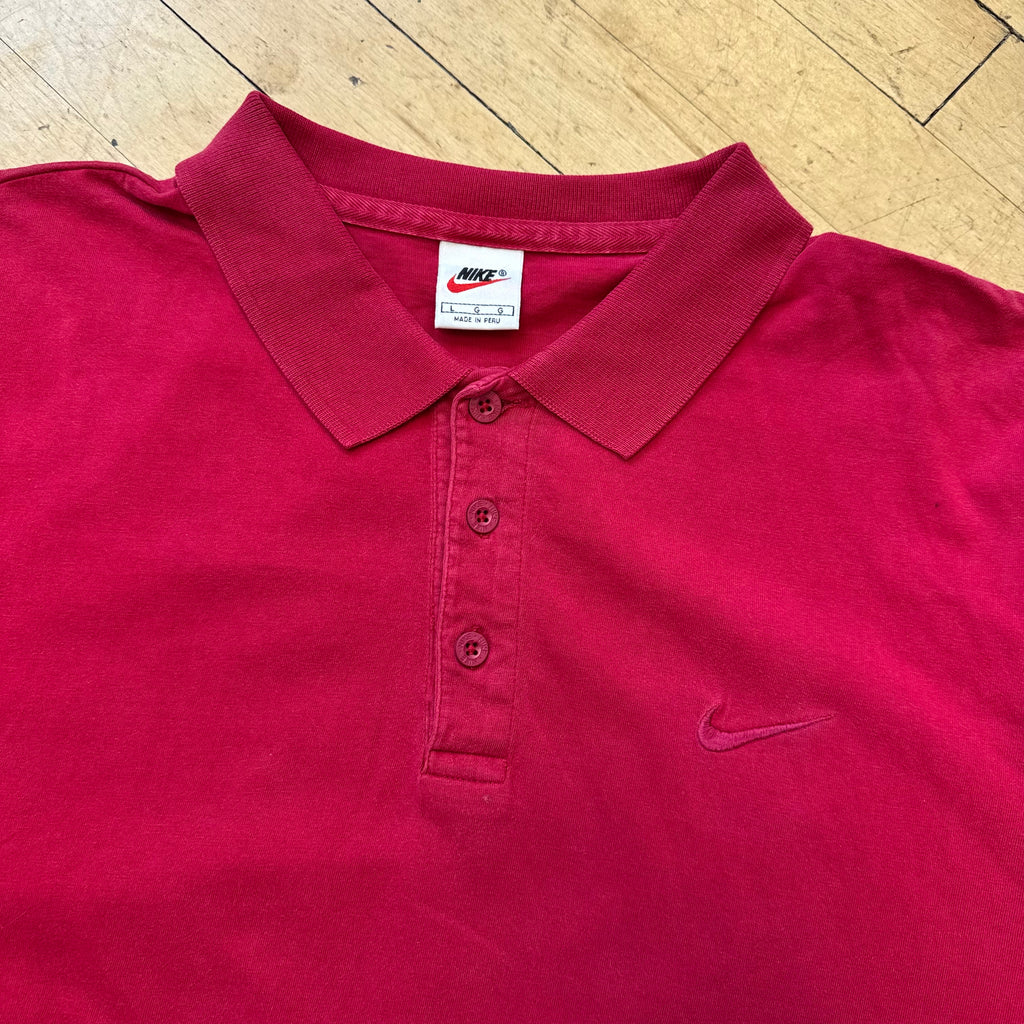 Vintage Nike Maroon Golf Polo T-shirt Sz L