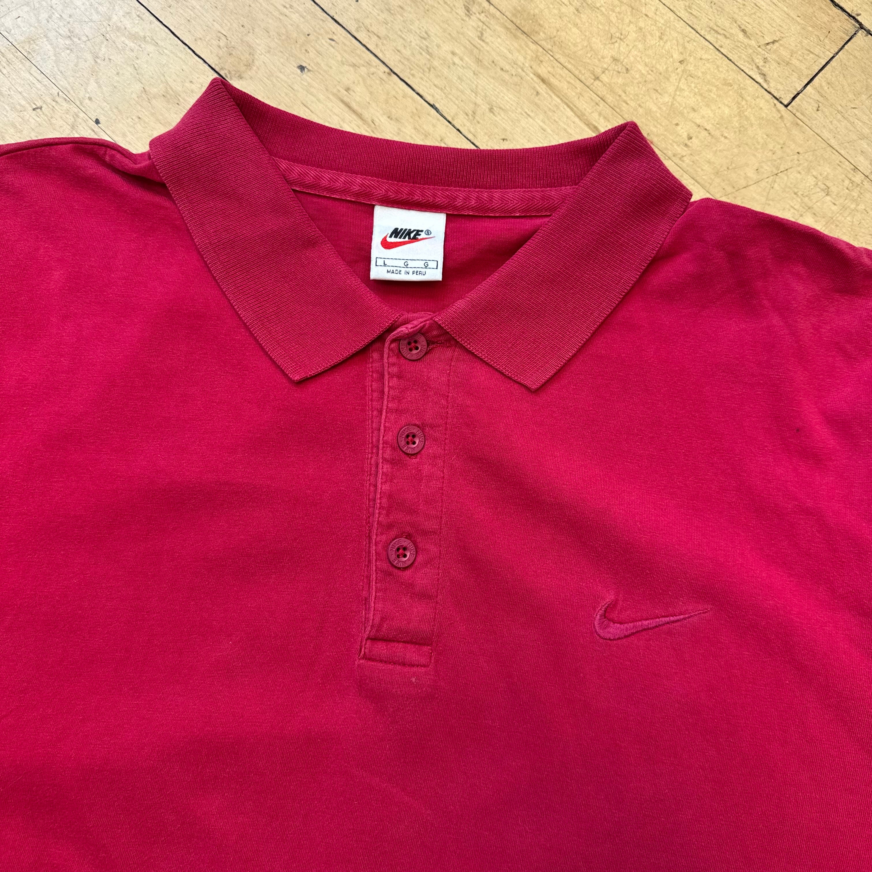 Vintage Nike Maroon Golf Polo T-shirt Sz L