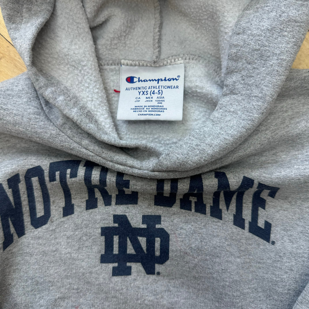 Vintage Champion Notre Dame Hoodie Sz 4-5