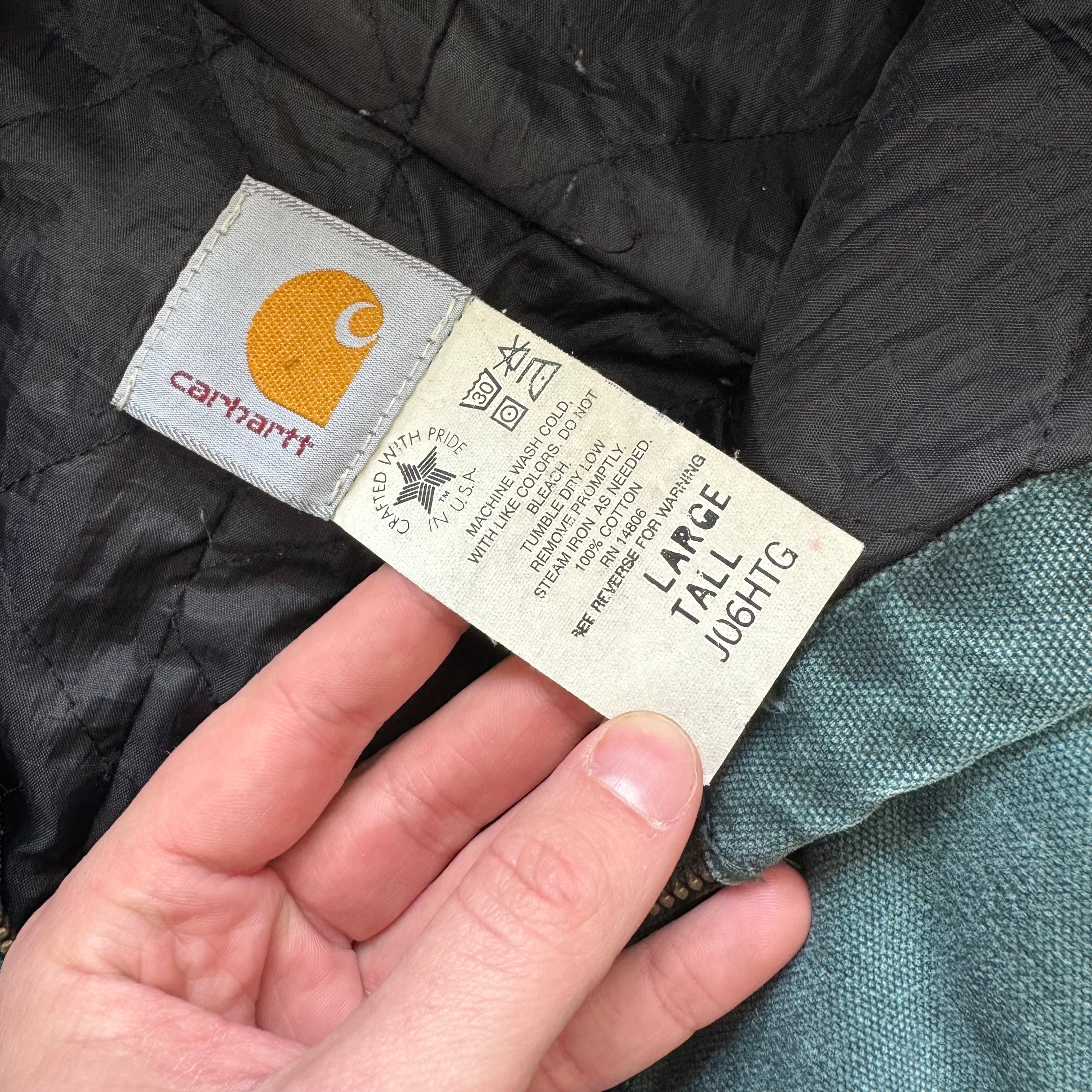 Vintage Carhartt J06HTG Hooded Jacket Sz L