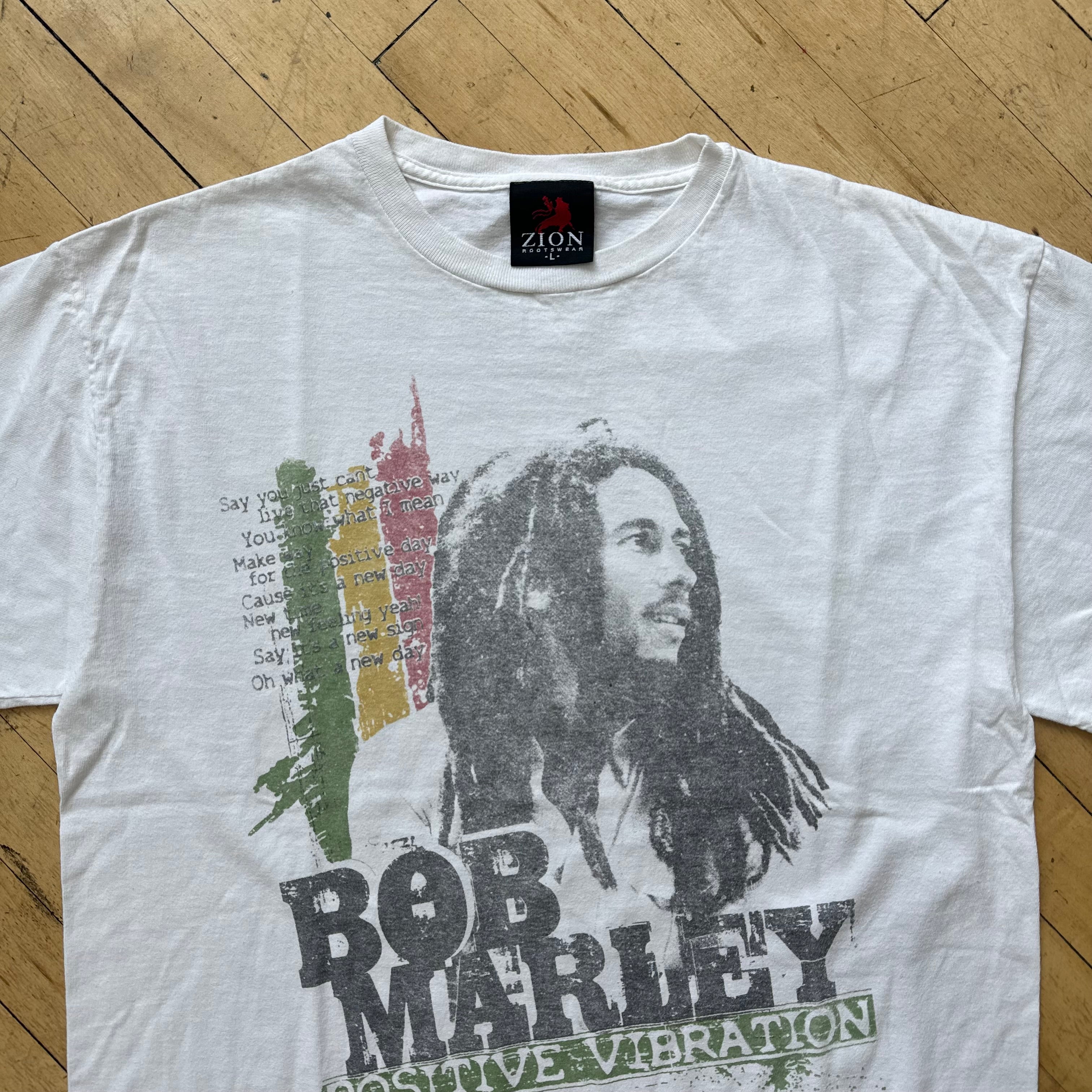 Y2K Bob Marley T-shirt Sz L