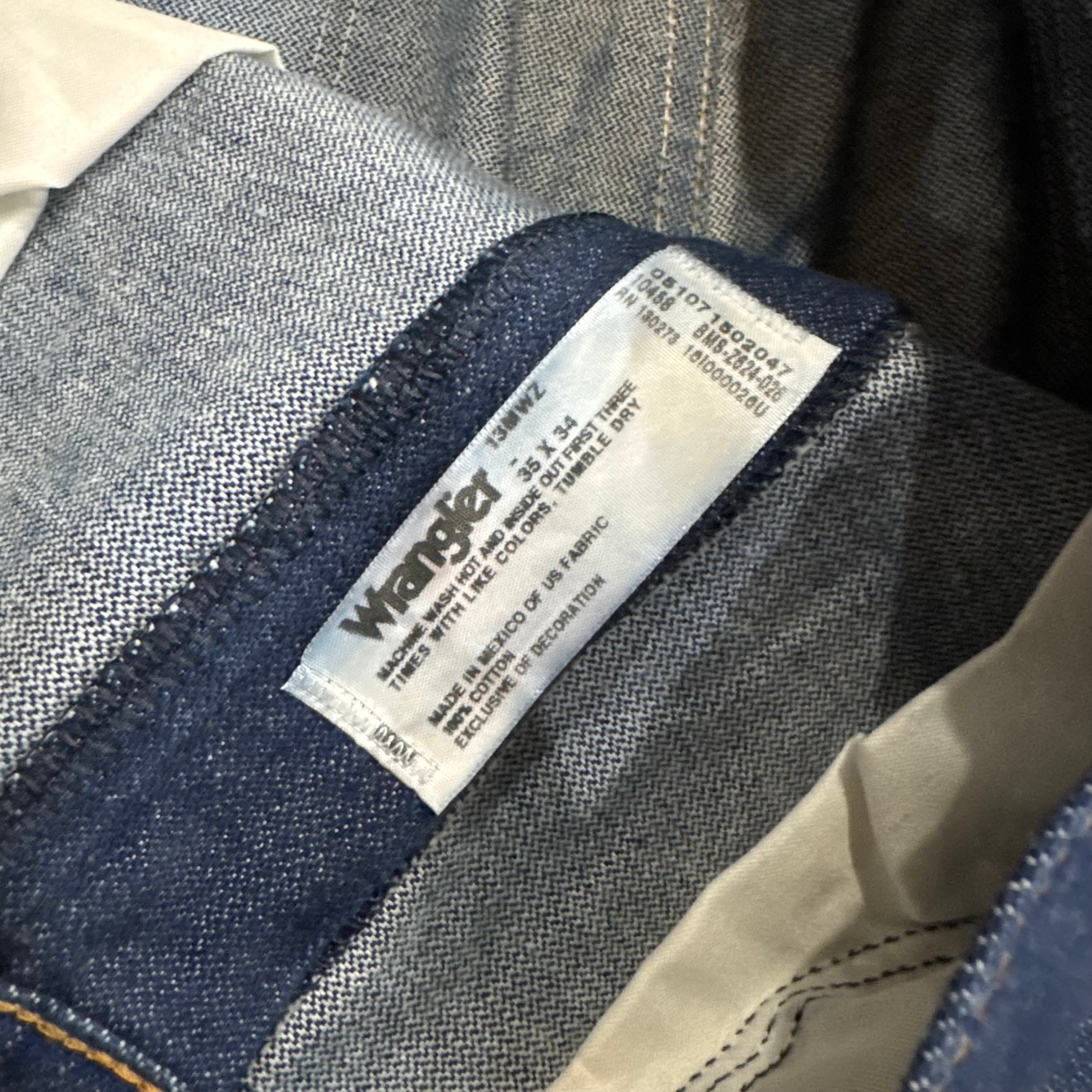 Vintage Wrangler Denim Jeans Sz 36x34
