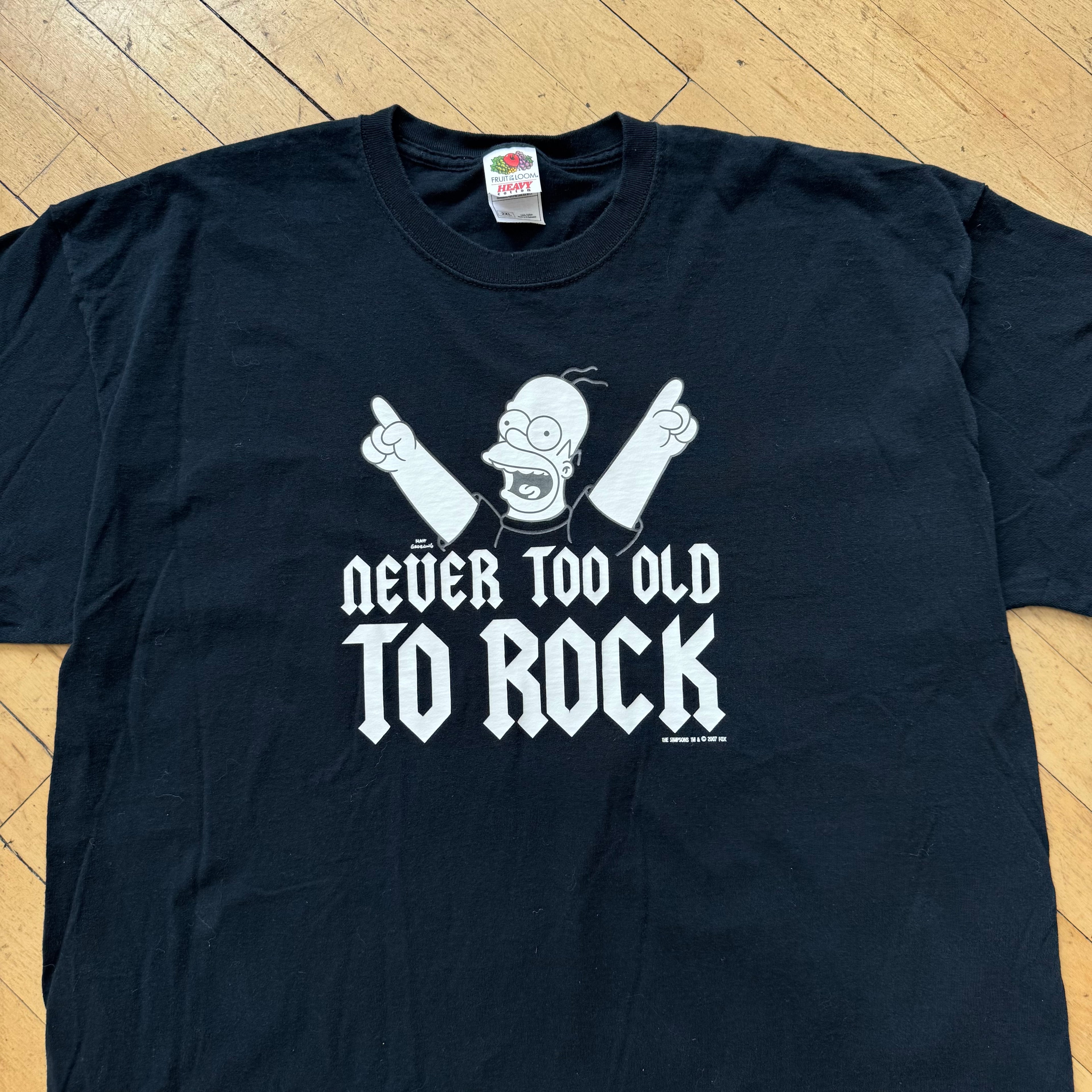 Y2K Never to Old to Rock Homer T-shirt Sz XL
