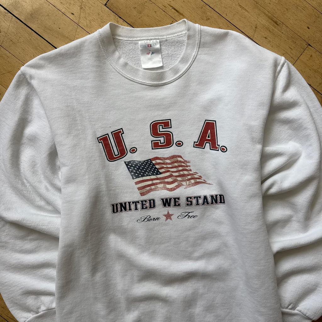 Vintage USA United we Stand CrewNeck Sz M