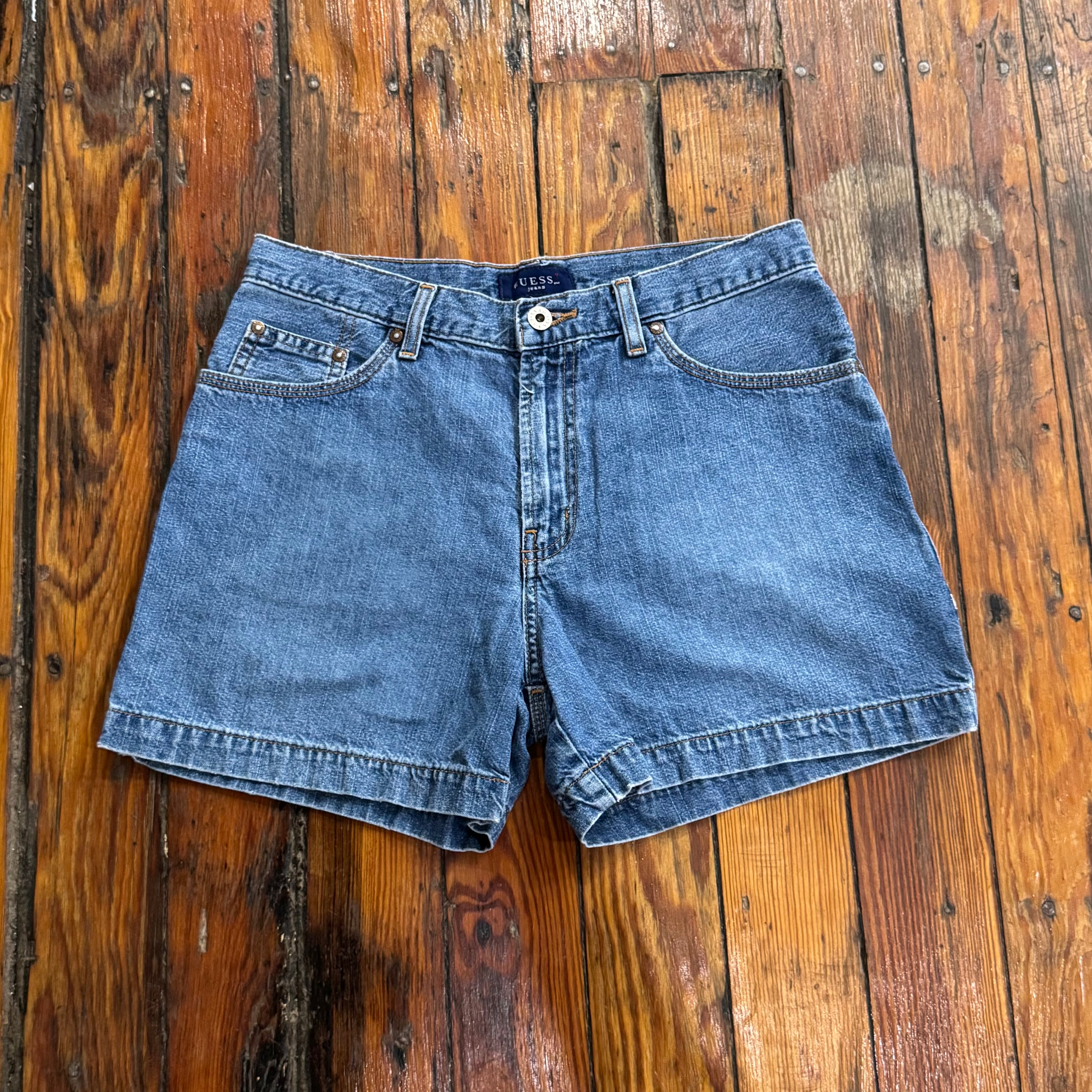 Vintage Guess USA Denim Jean Shorts Sz 29