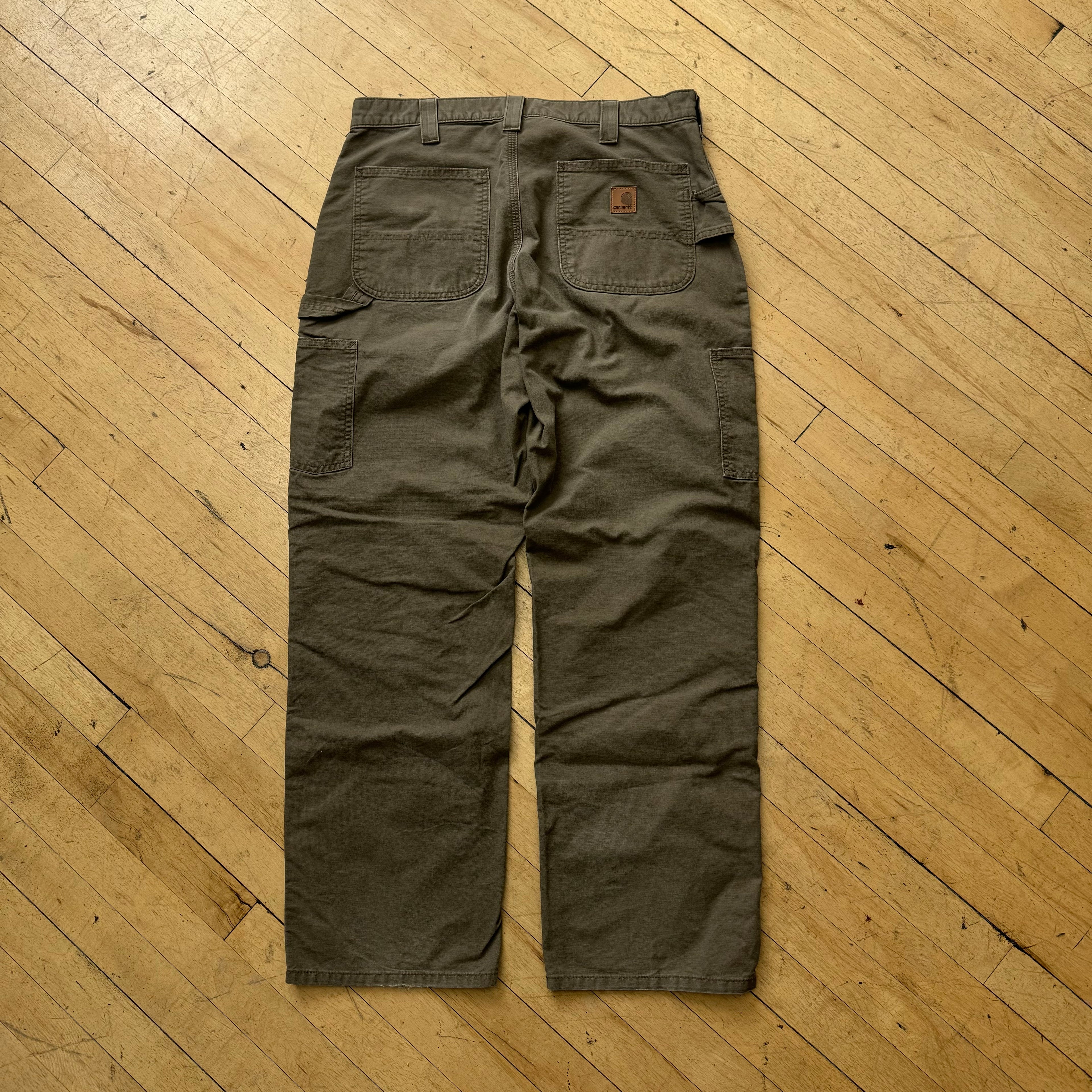 Vintage Carhartt Cargo Khaki Pants Sz 34x32
