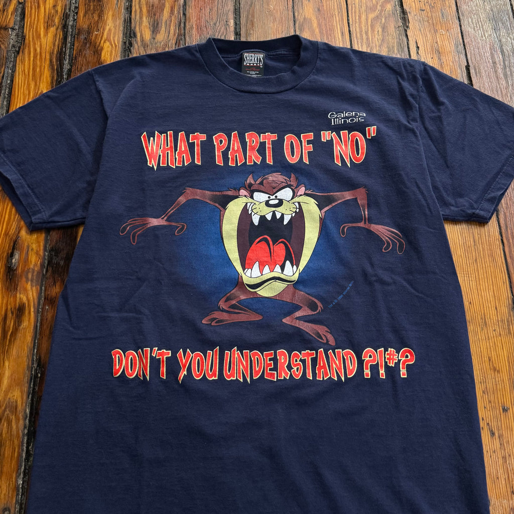 Vintage Taz Looney Tunes What part of No … T-shirt Sz L