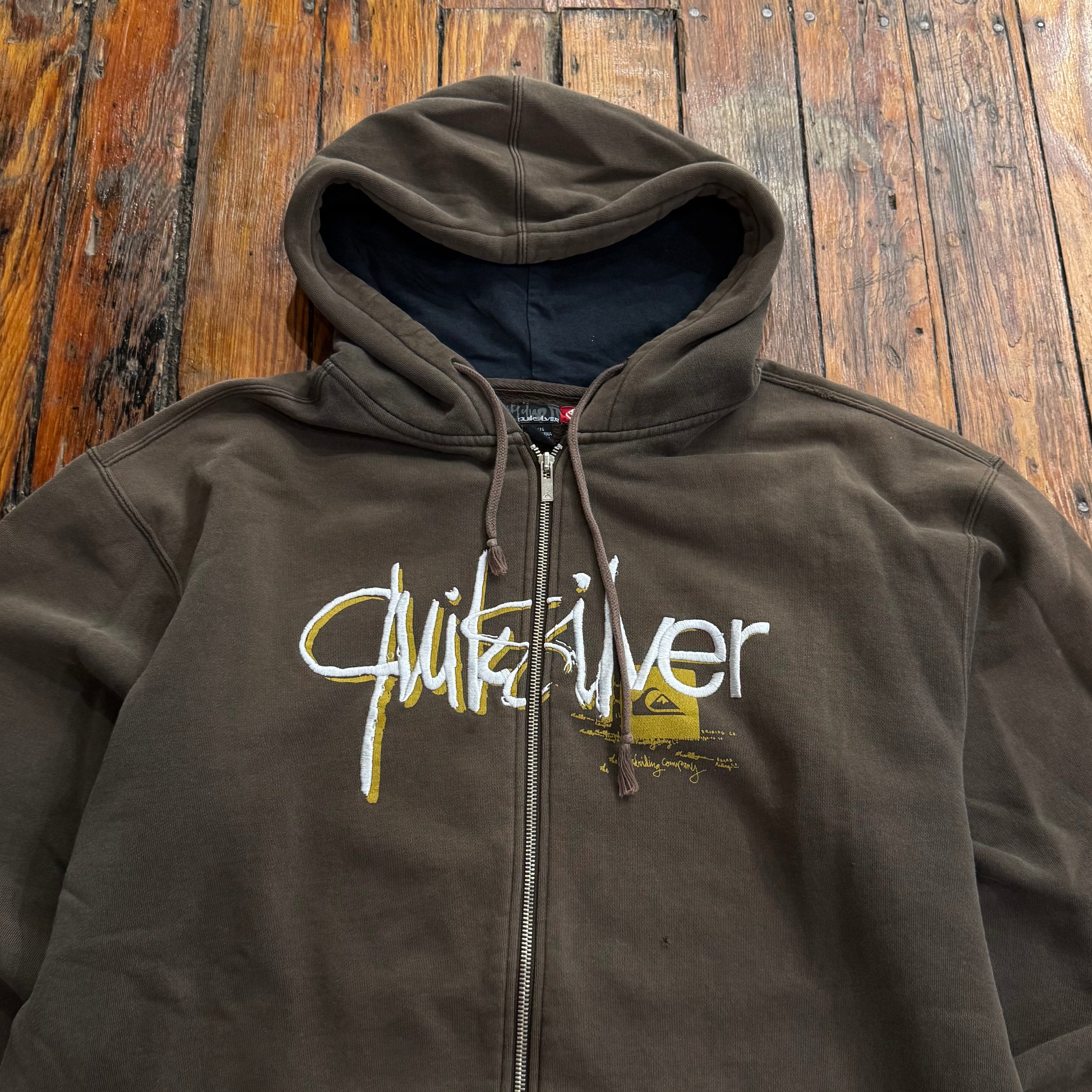 Y2K Quicksilver Zip-Up Hoodie Sz XL