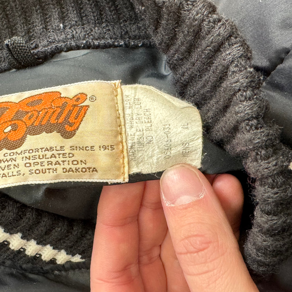 Vintage BLK Goose Down Comfy Puffer Jacket Sz XL