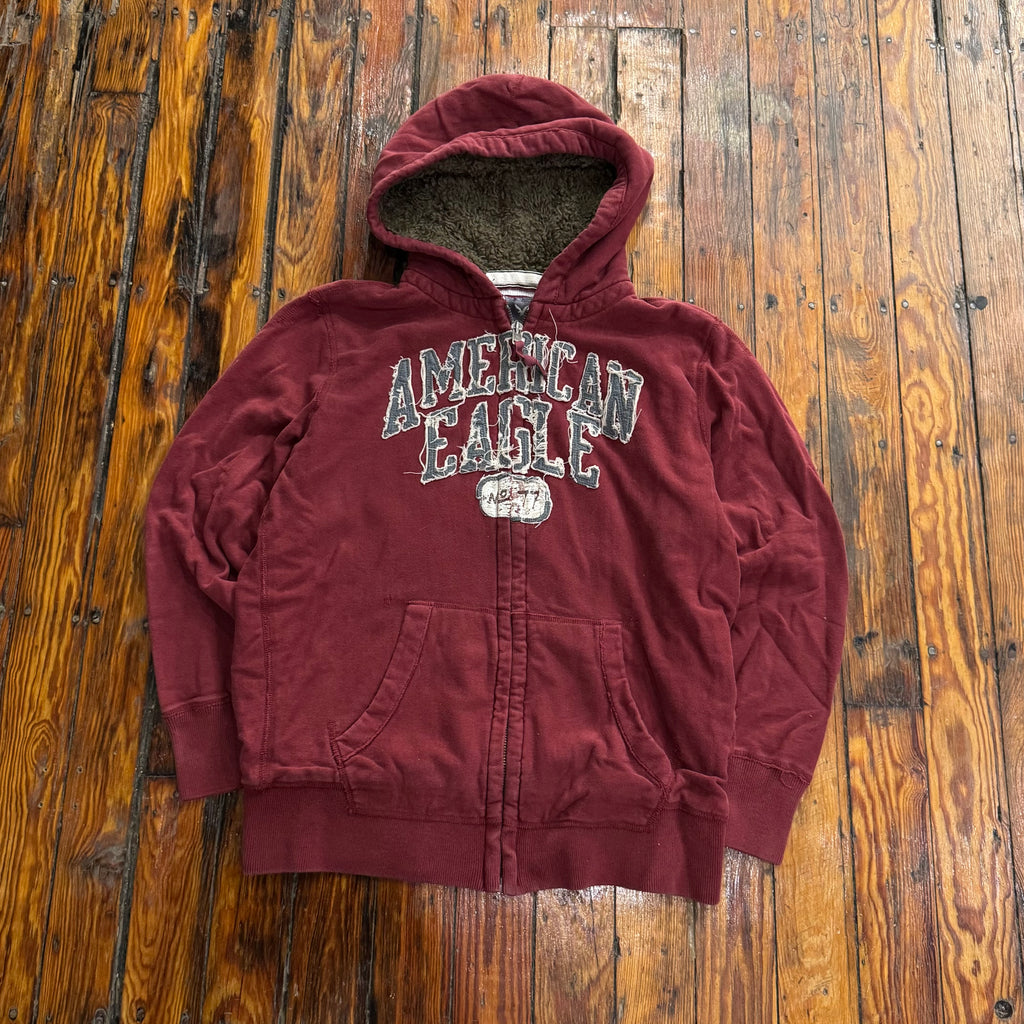 Y2K American Eagle Zip-up Hoodie Sz XL