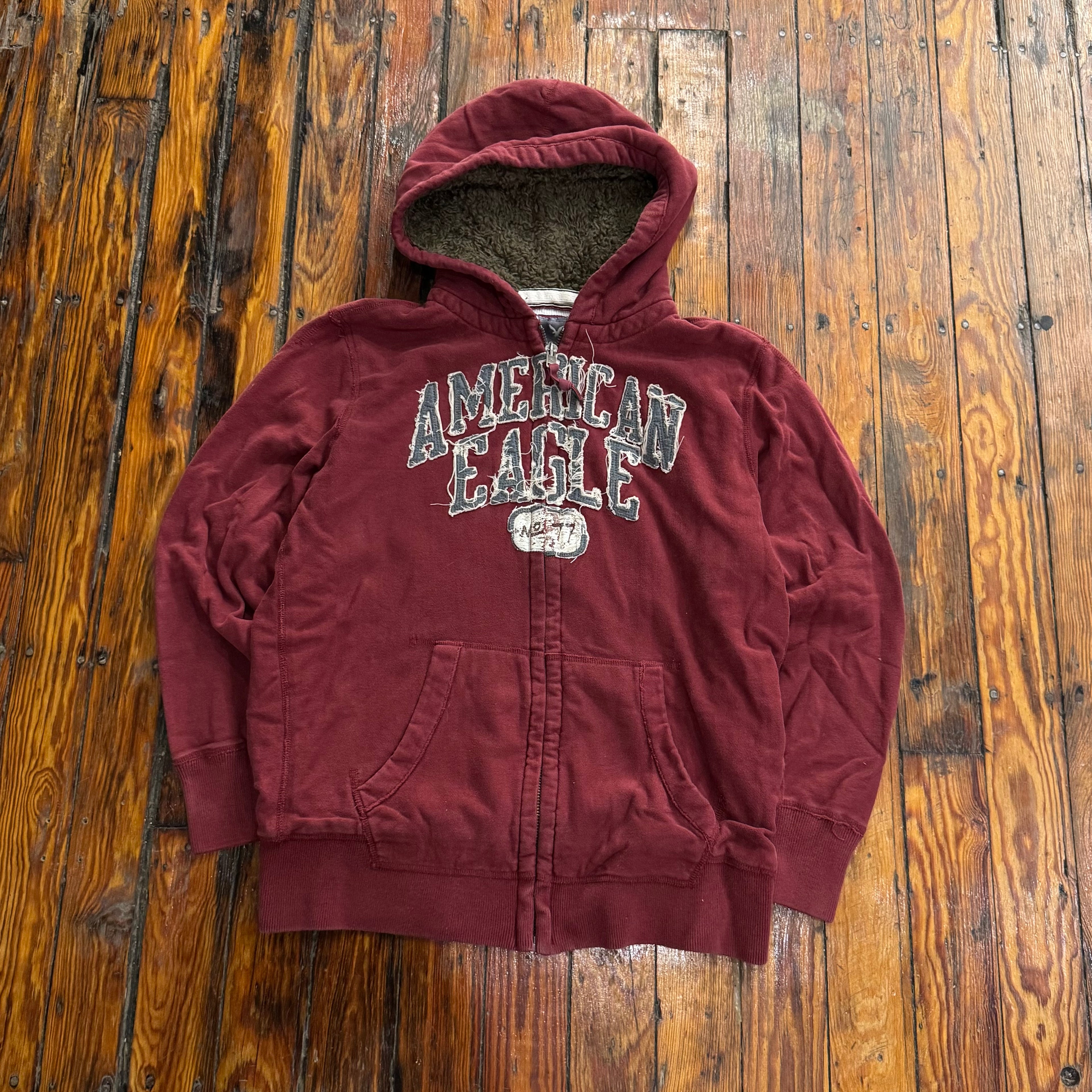 Y2K American Eagle Zip-up Hoodie Sz XL