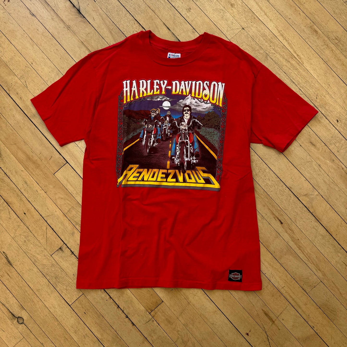 Vintage Harley Davidson Rendezvous T-shirt Sz XXL