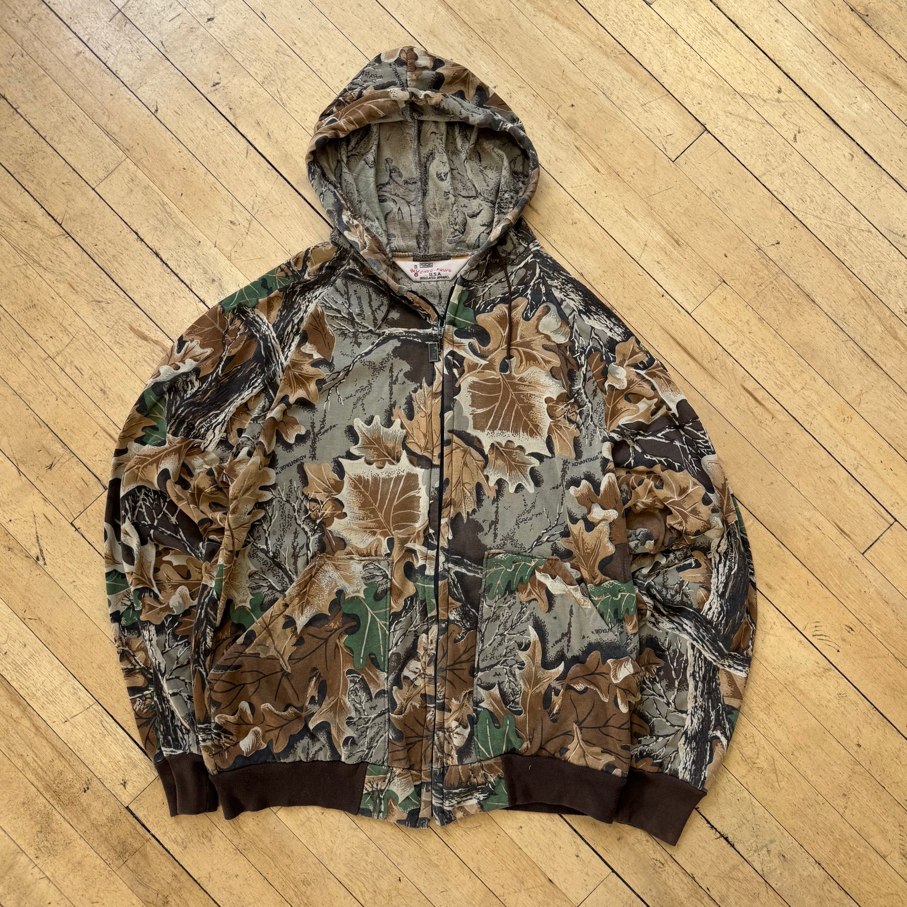 Vintage Walls Camo Zip-Up Jacket Sz L