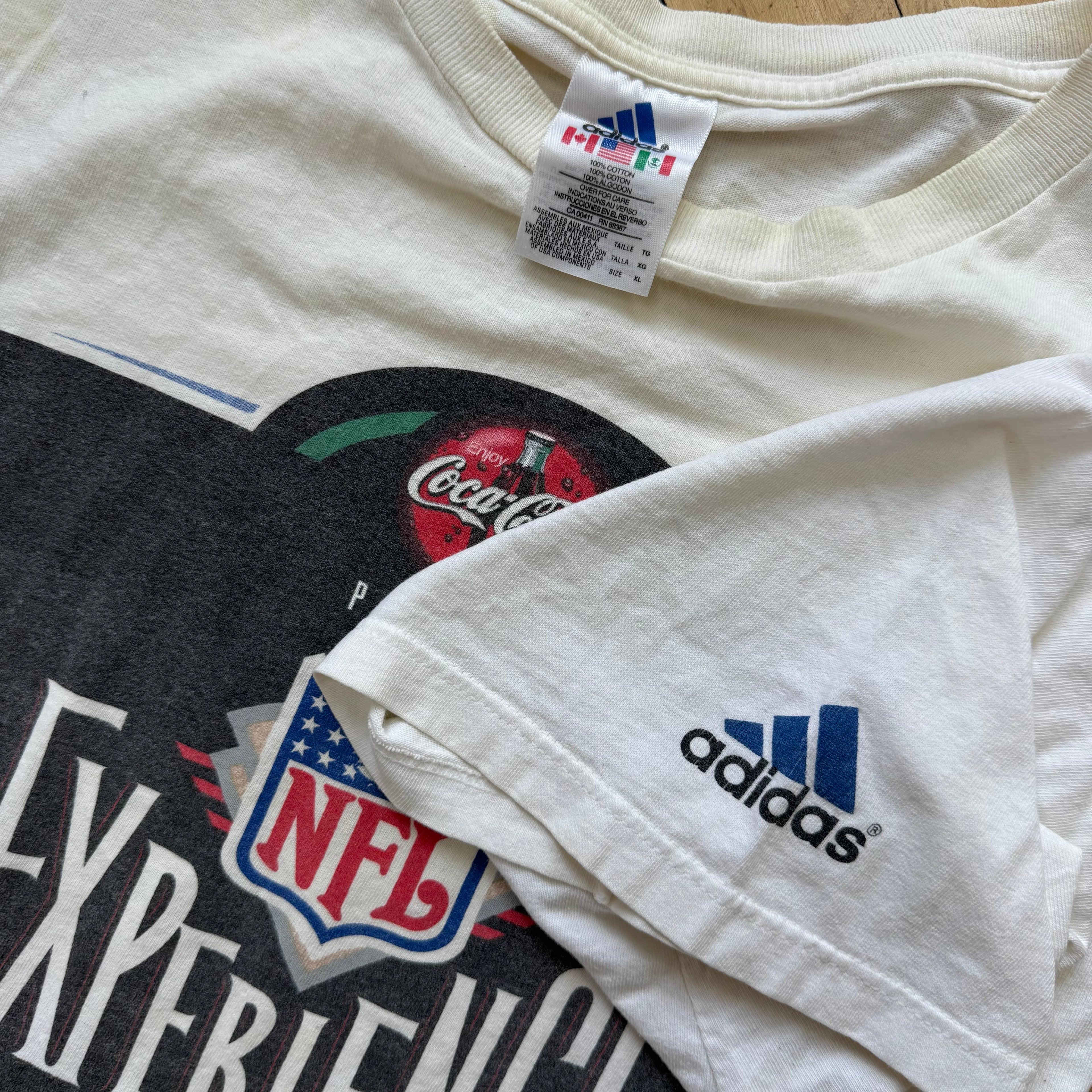 Vintage Adidas NFL Experience CocaCola T-shirt Sz XL