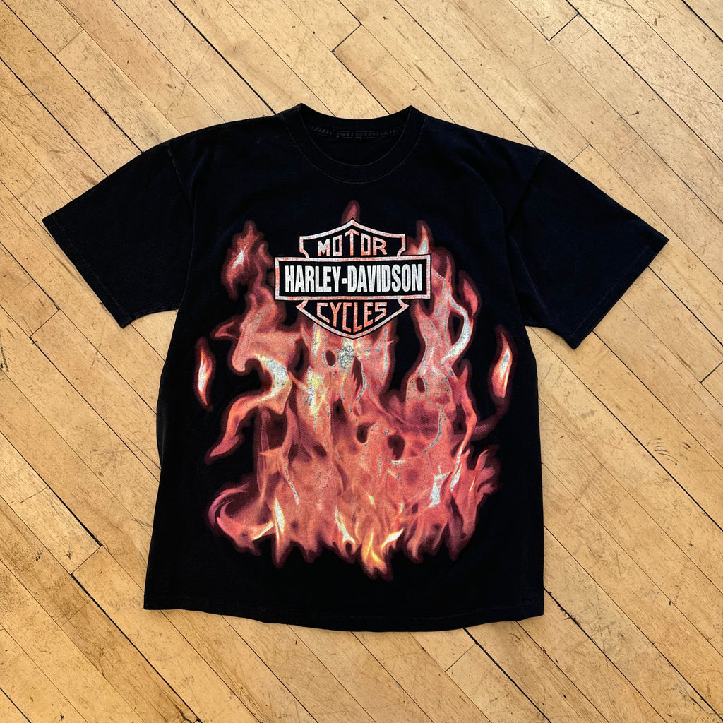 Vintage Harley Davidson Flame T-shirt Sz L