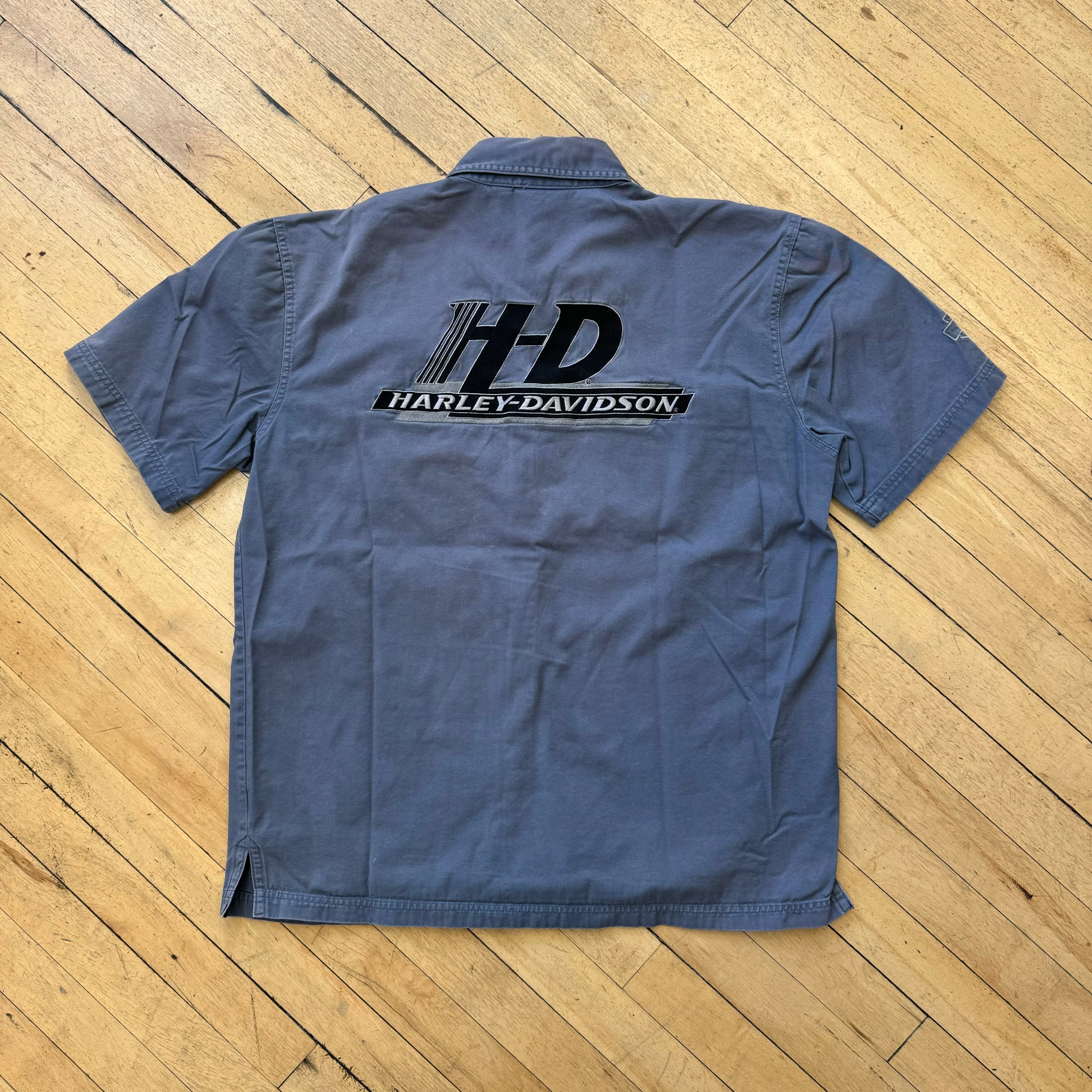 Harley Davidson Button Up Mechanical T-shirt Sz M
