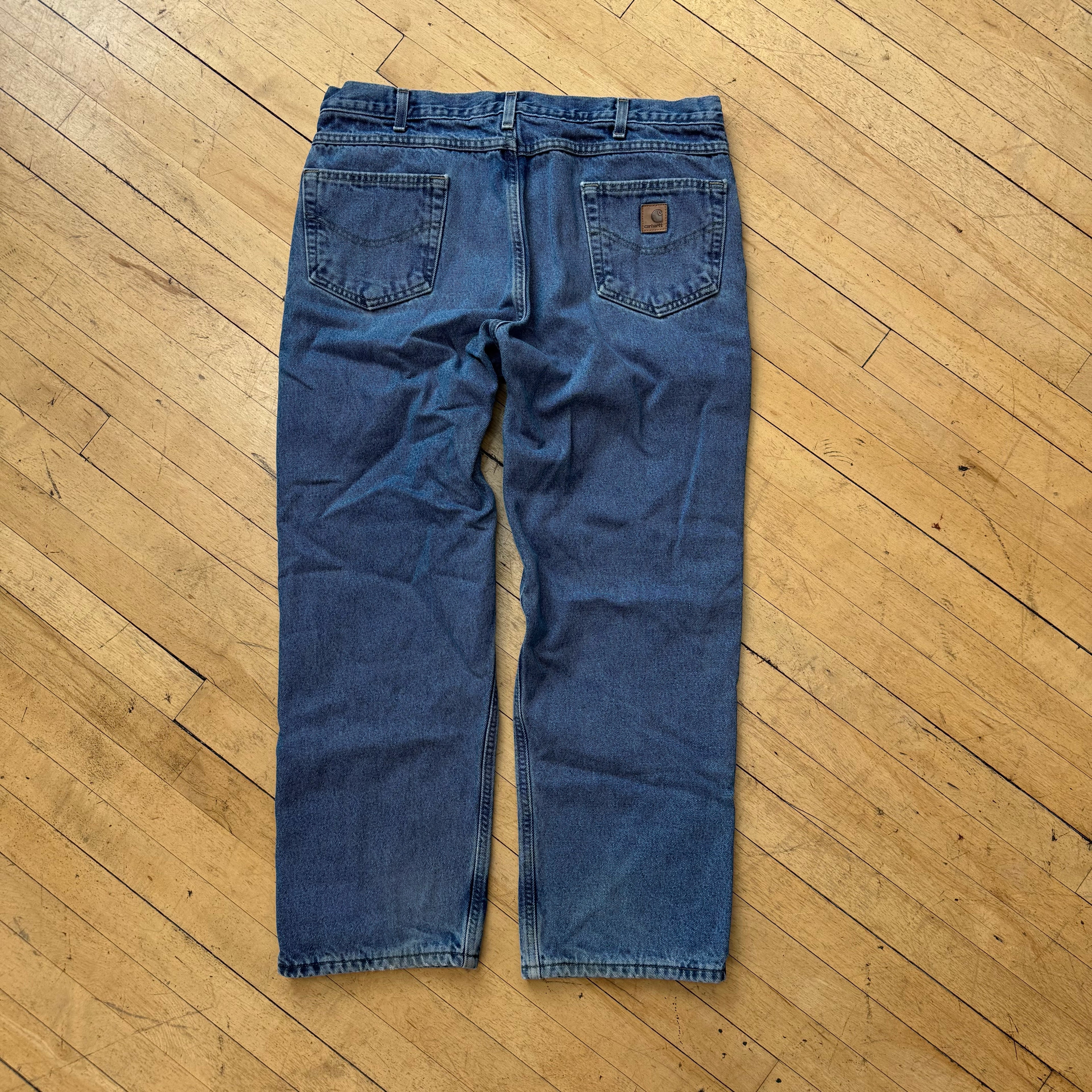 Vintage Carhartt Lined Denim Jeans Sz 38x30
