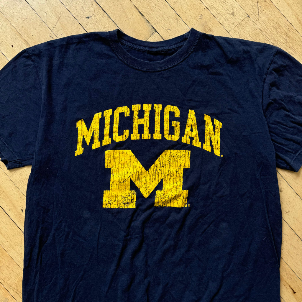 Vintage Michigan SpellOut T-shirt Sz L