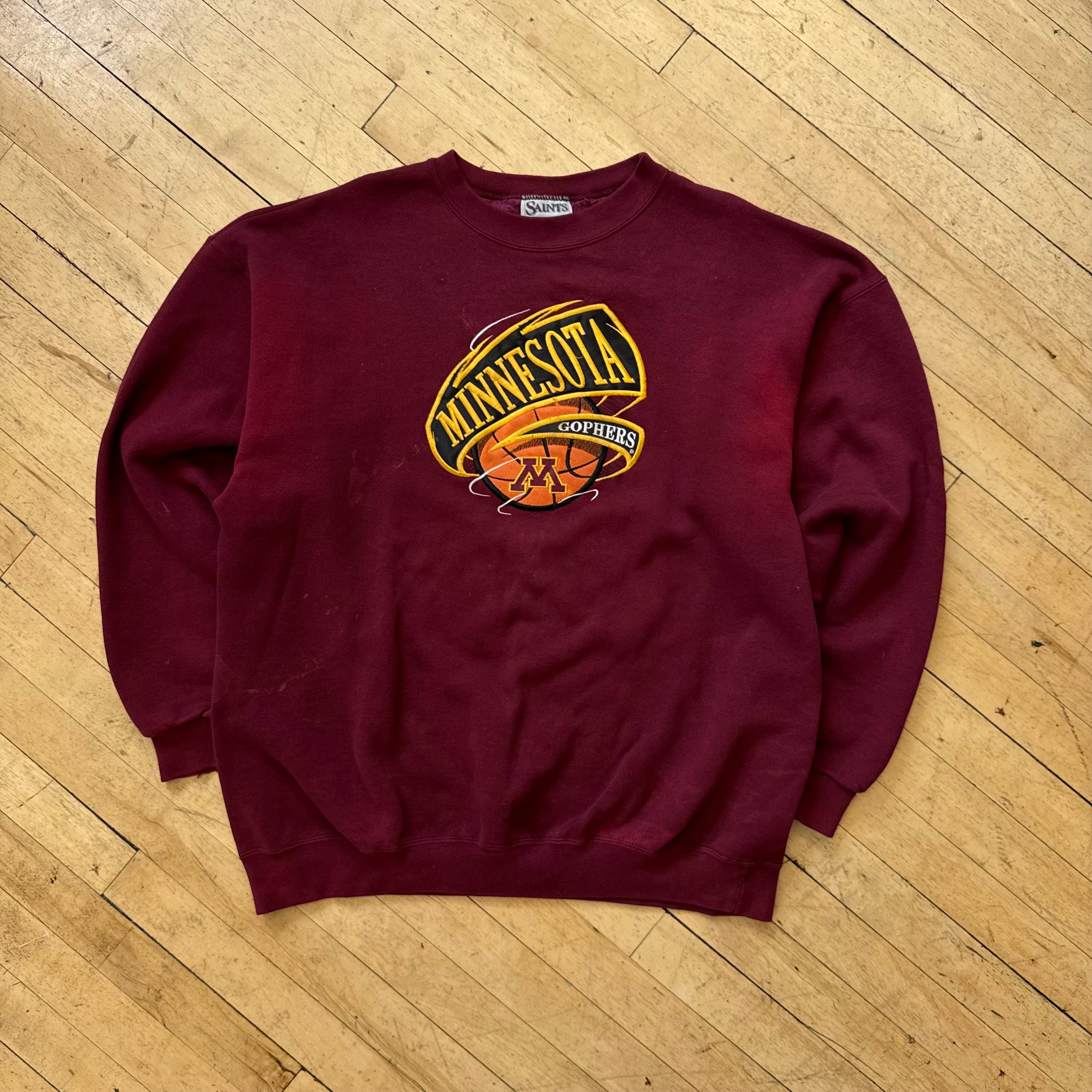 Vintage Minnesota Gophers Basketball Crewneck Sz XL