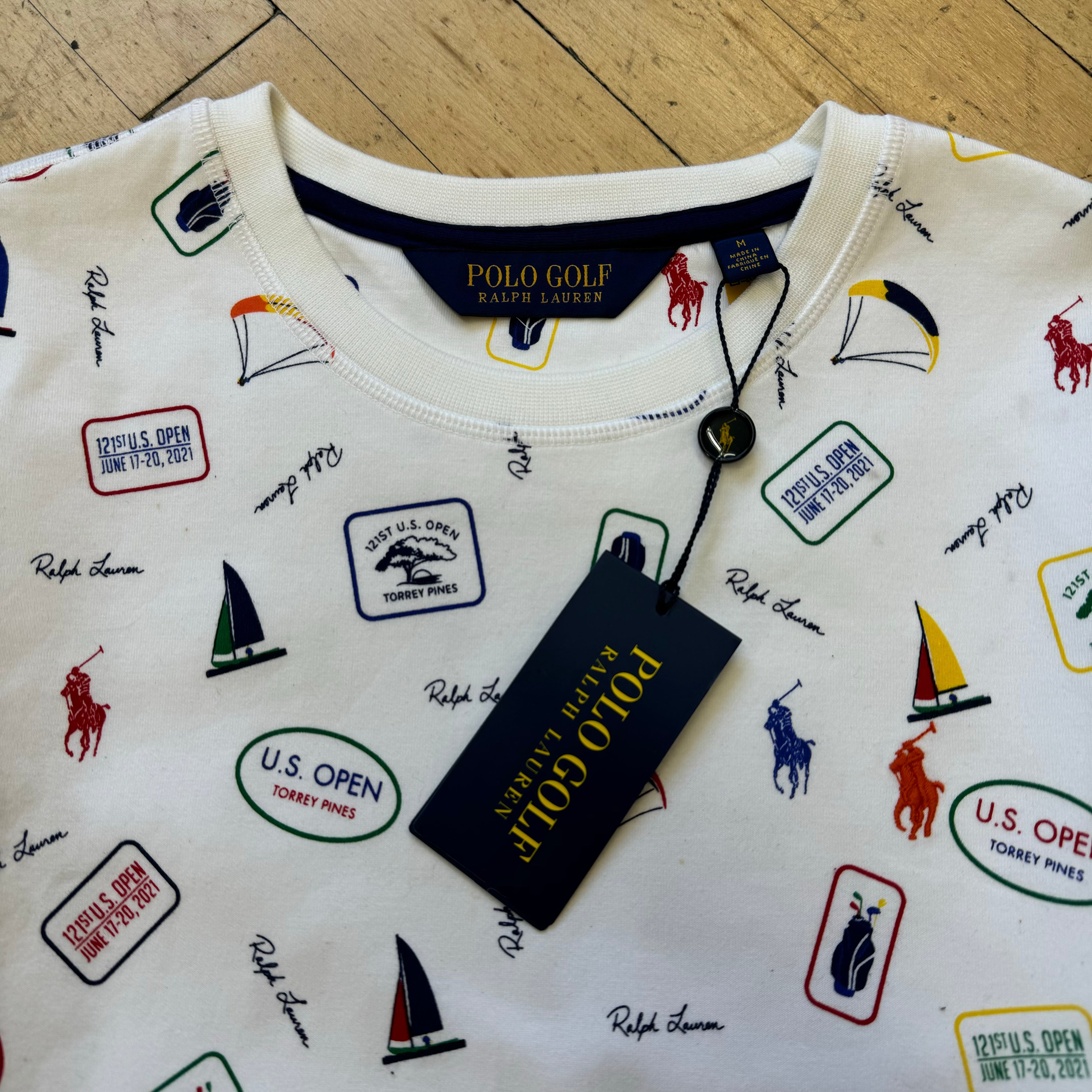 Polo Ralph Lauren US Open Torrey Pines AOP CrewNeck Sz M