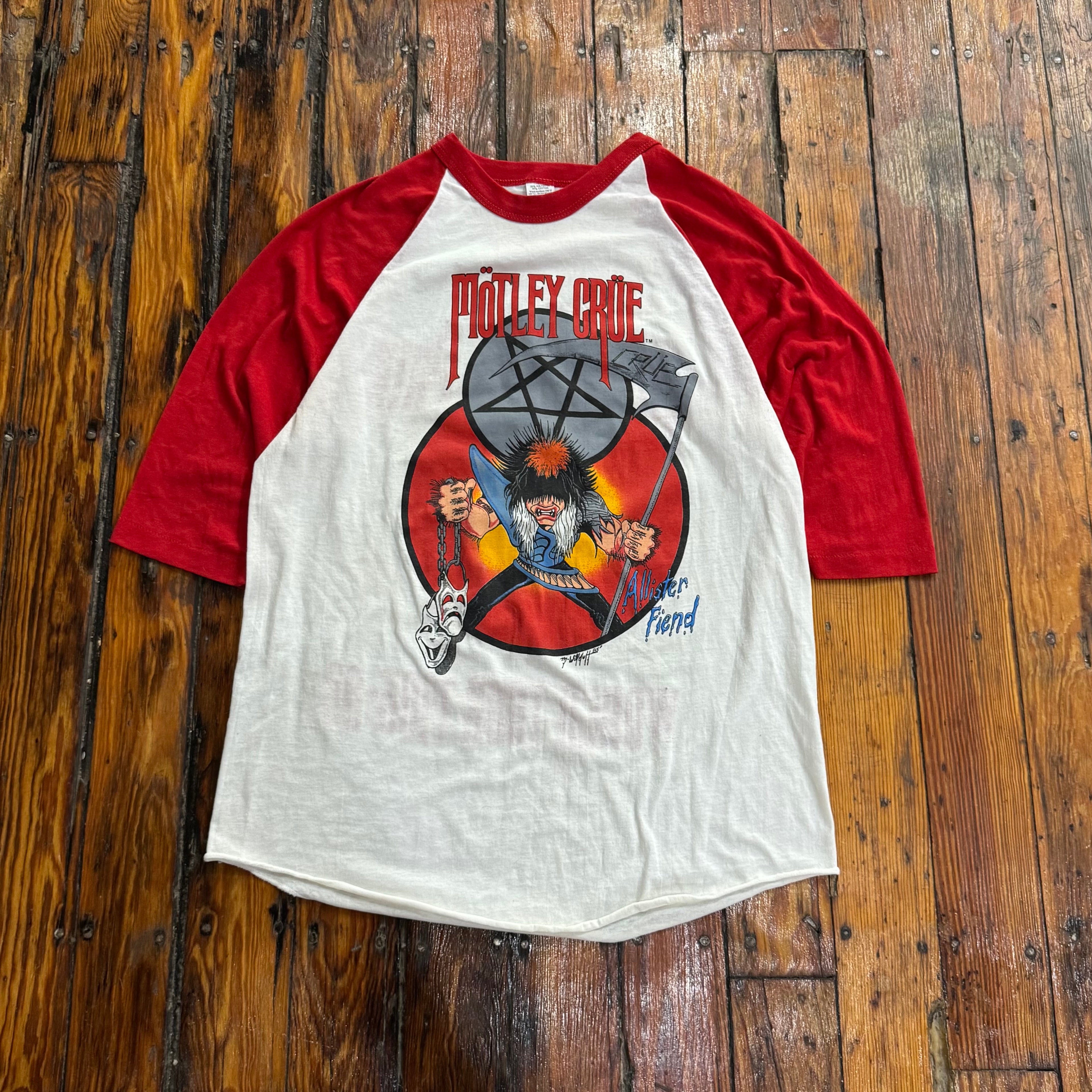 Vintage Motley Crue Theater of Pain Raglan T-shirt Sz L