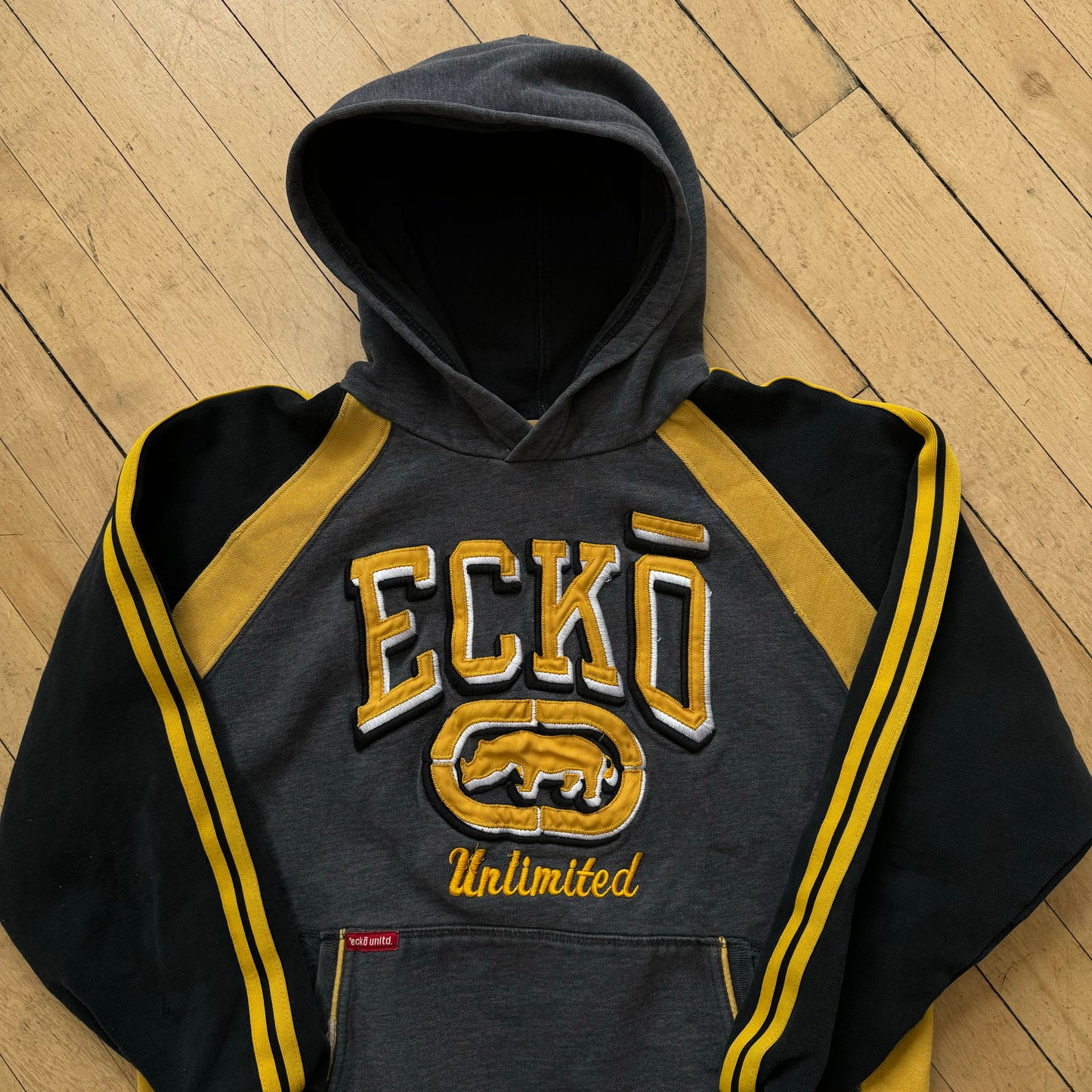 Y2K Ecko Patch Hoodie Sz S