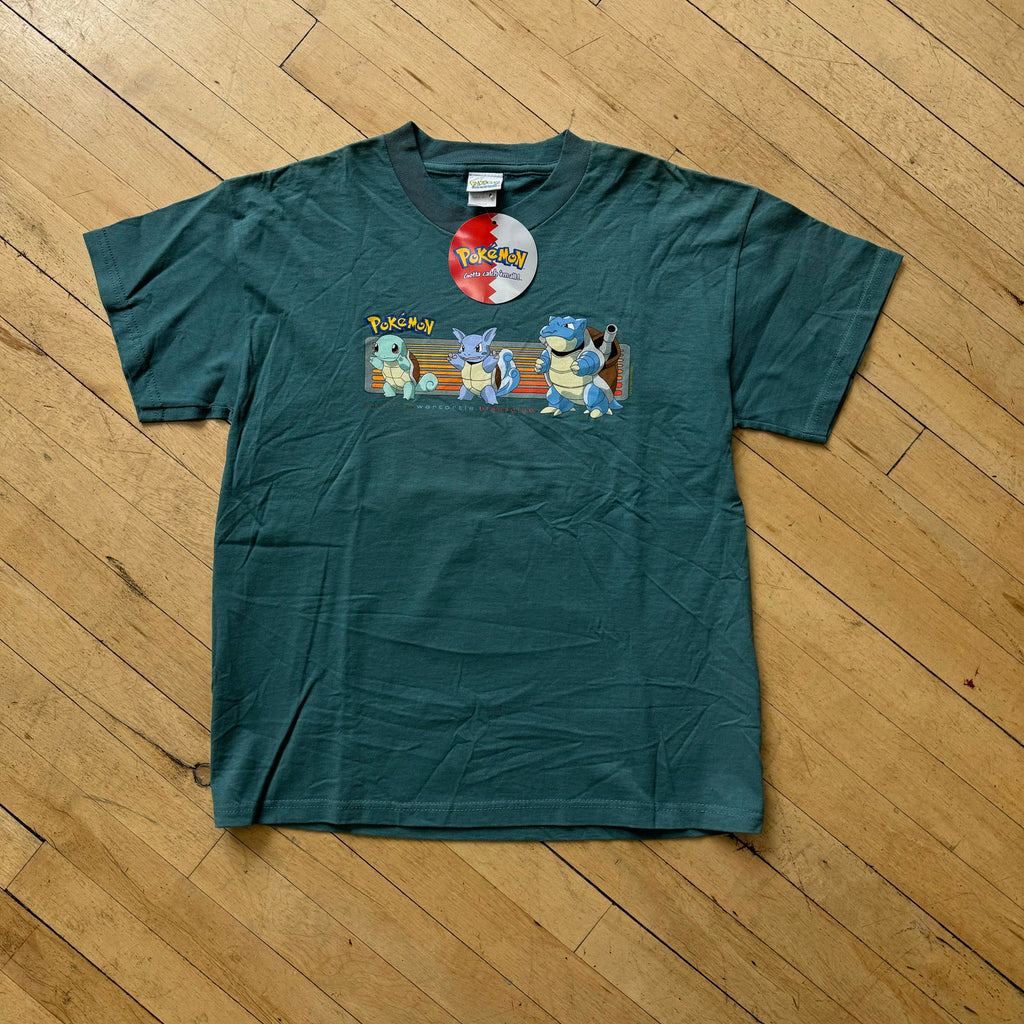 Vintage Pokémon Squirtle Evolve T-shirt Sz YTH XL