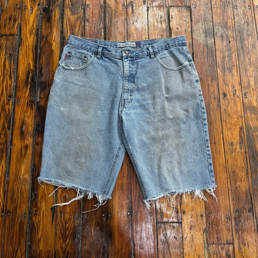 Vintage Bugle Boy Denim Jean Shorts Sz 38