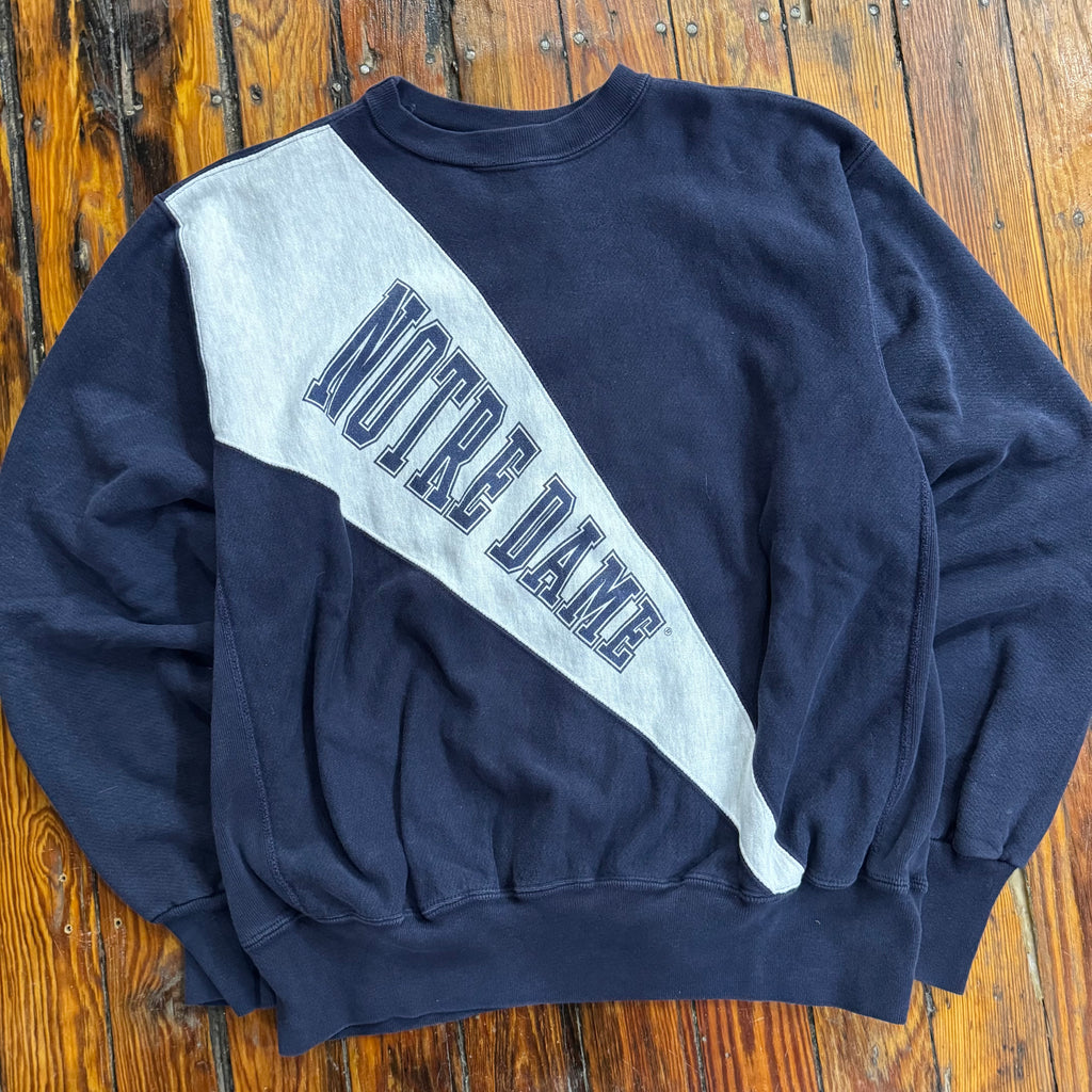 Vintage Notre Dame Pennant CrewNeck Sz L