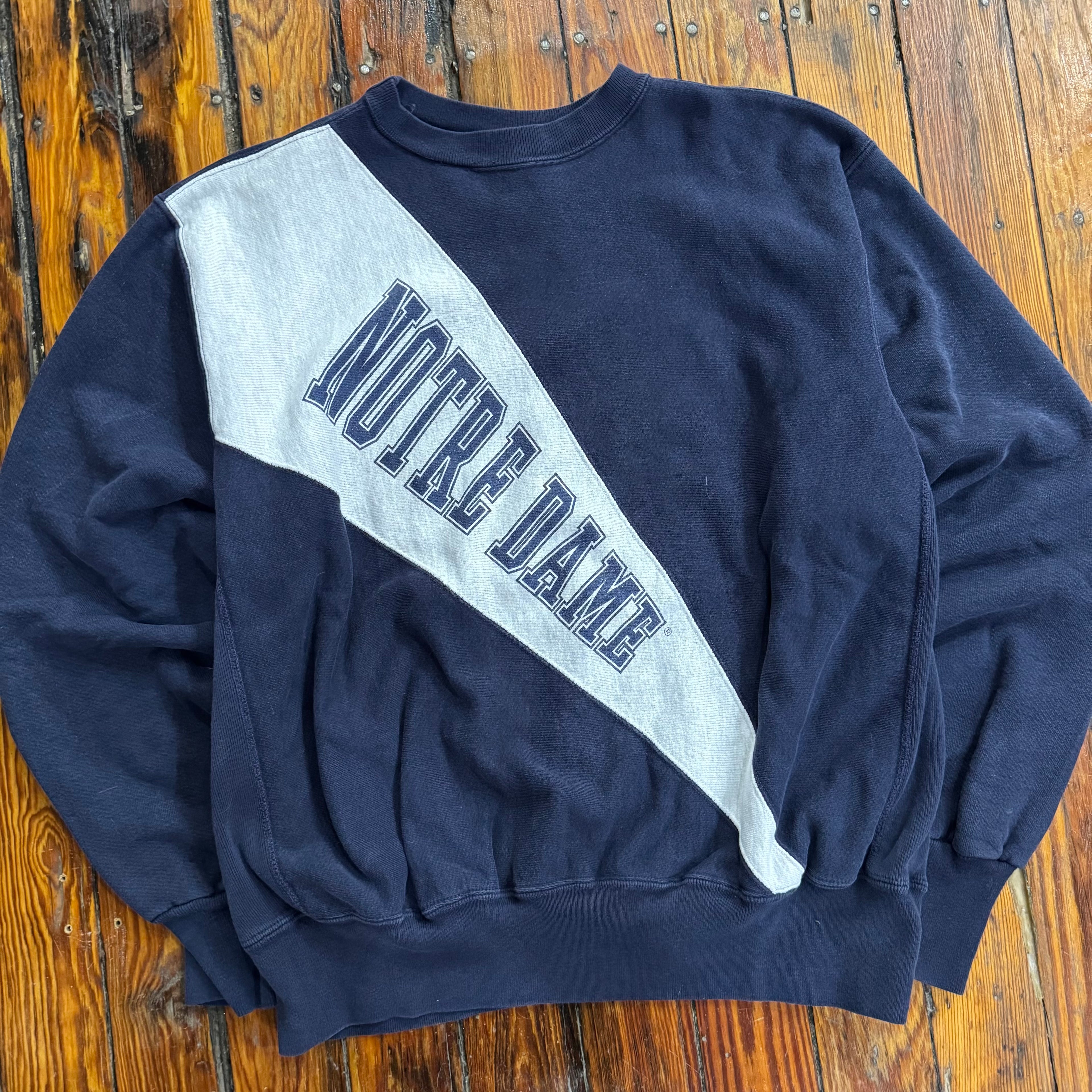 Vintage Notre Dame Pennant CrewNeck Sz L