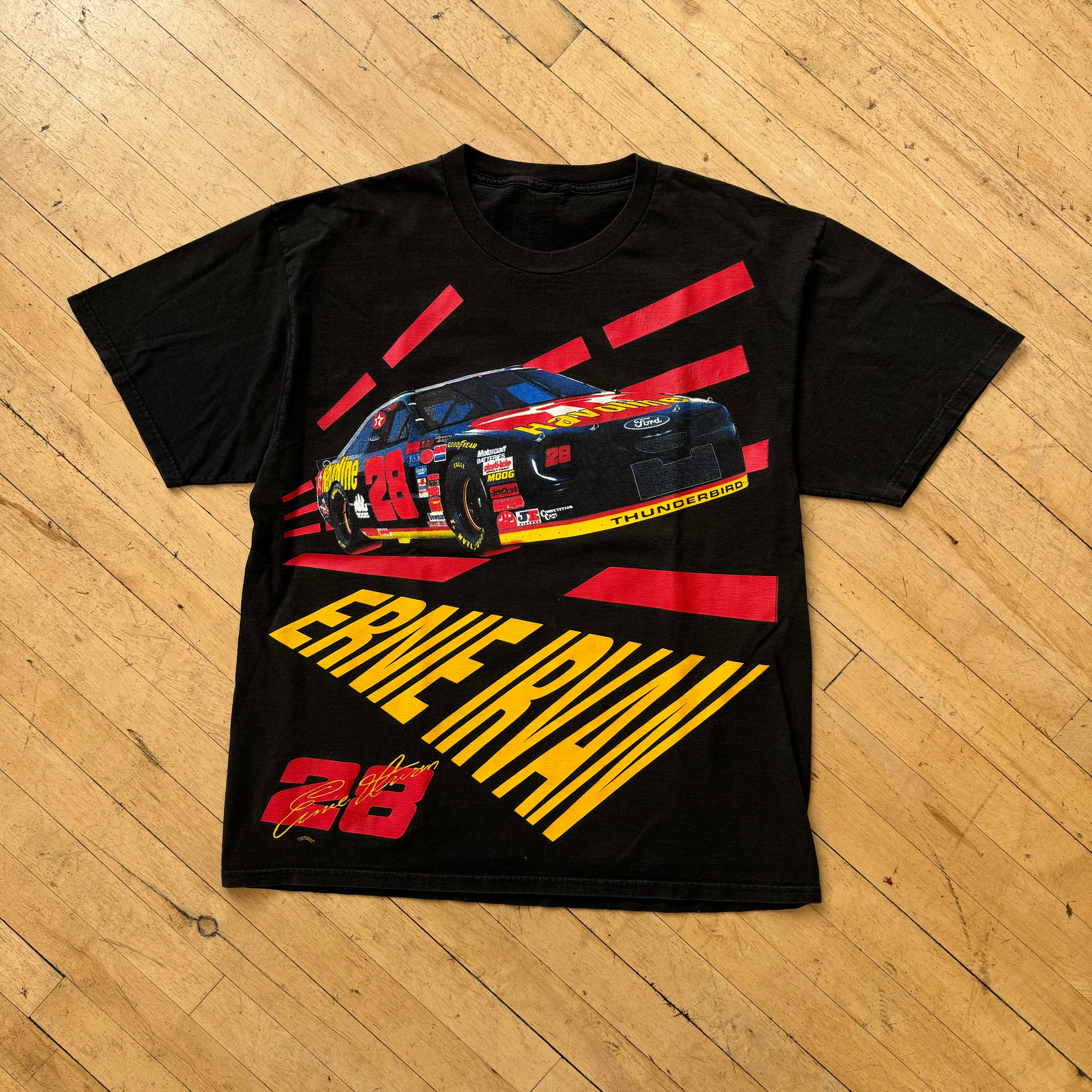 Vintage Ernie Irvan Nascar AOP T-shirt Sz XL
