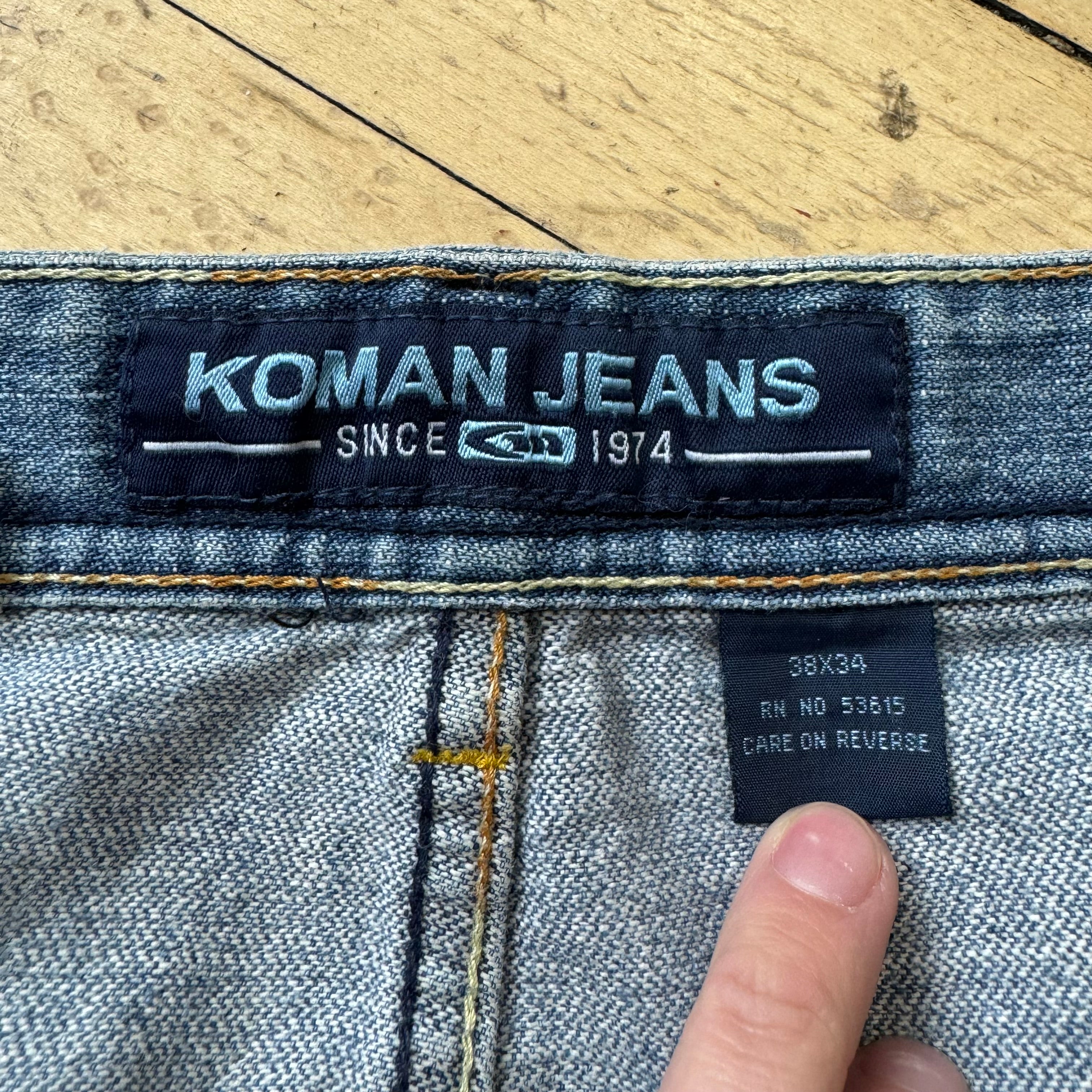 Y2K Koman Jeans Denim Jeans Sz 38x34