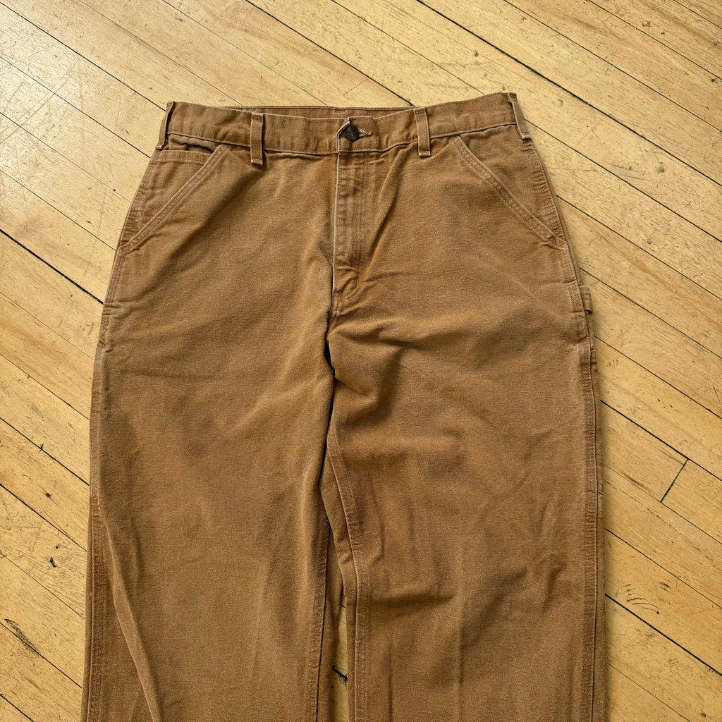 Vintage Carhartt Khaki Denim Jeans Sz 34x32
