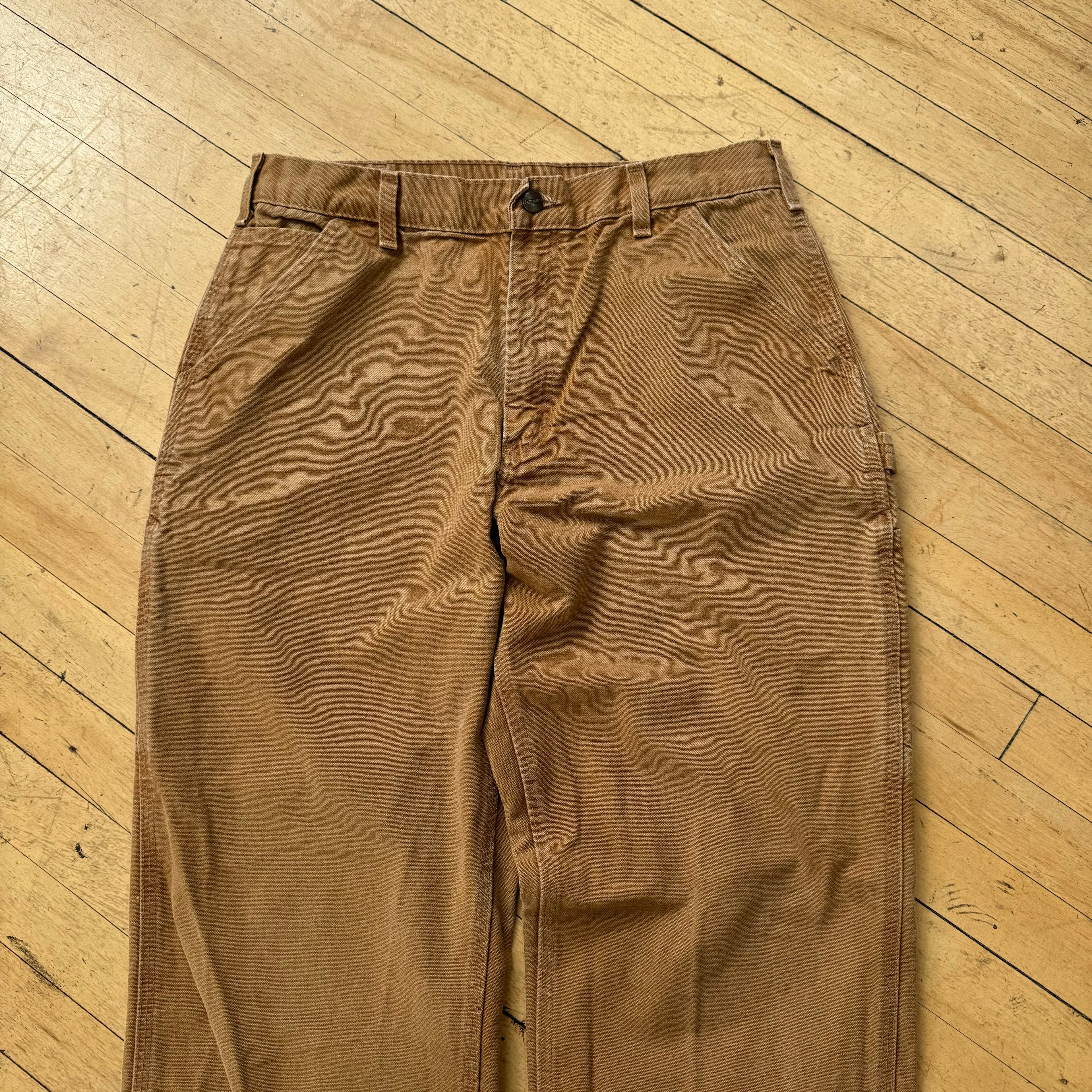 Vintage Carhartt Khaki Denim Jeans Sz 34x32