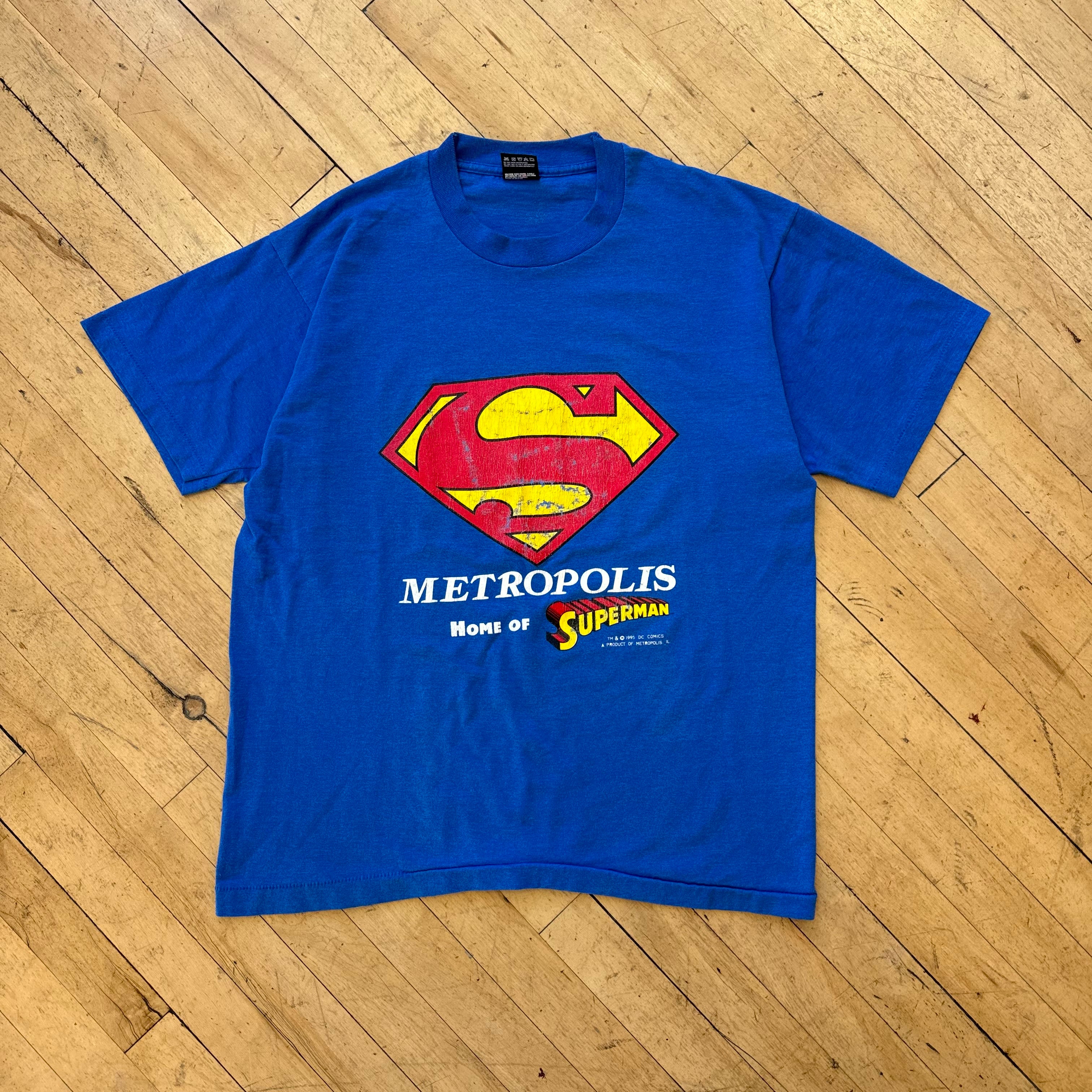 Vintage Superman Metropolis T-shirt Sz L