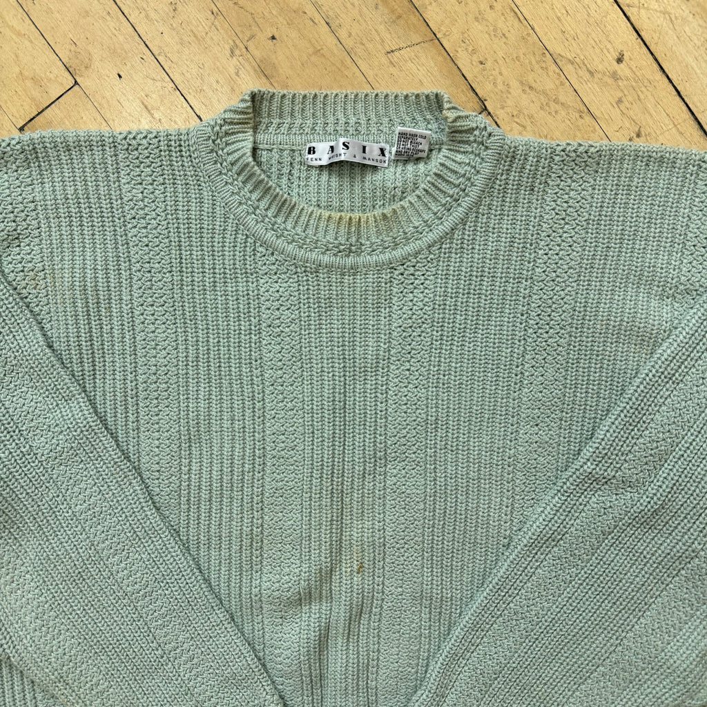 Vintage Teal Knit Sweater Sz XL