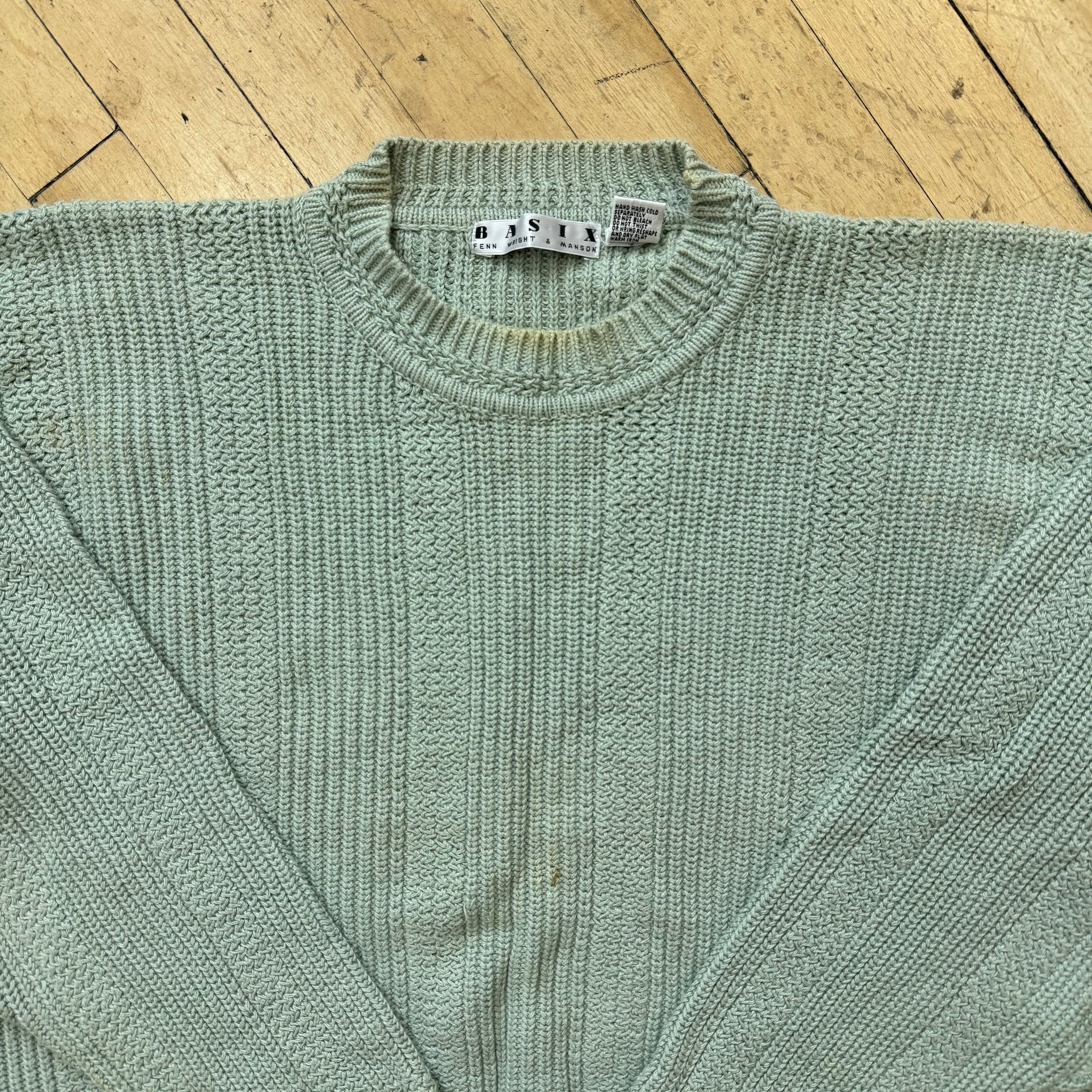 Vintage Teal Knit Sweater Sz XL