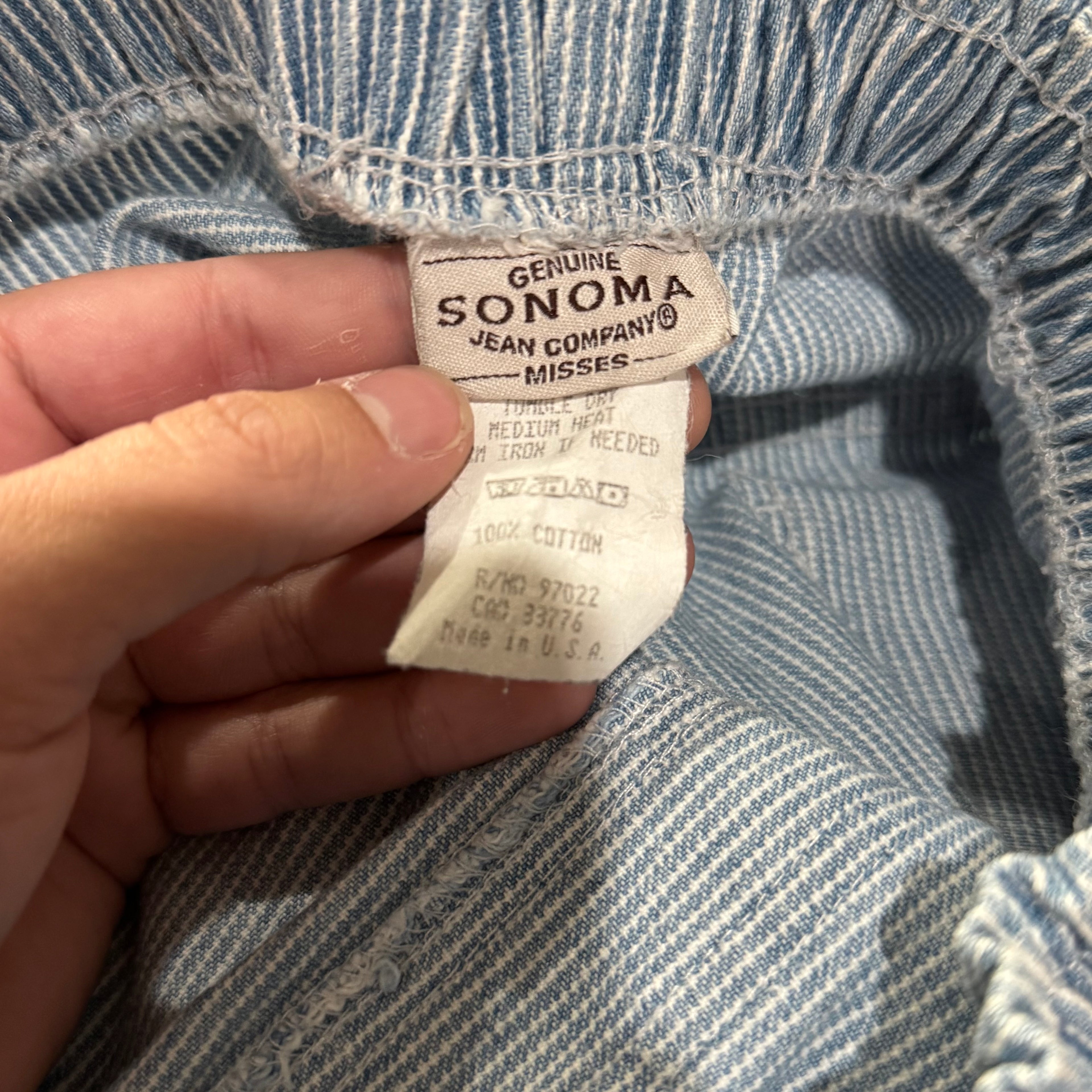 Vintage Sonoma Jeans Striped Denim Jeans Sz 14
