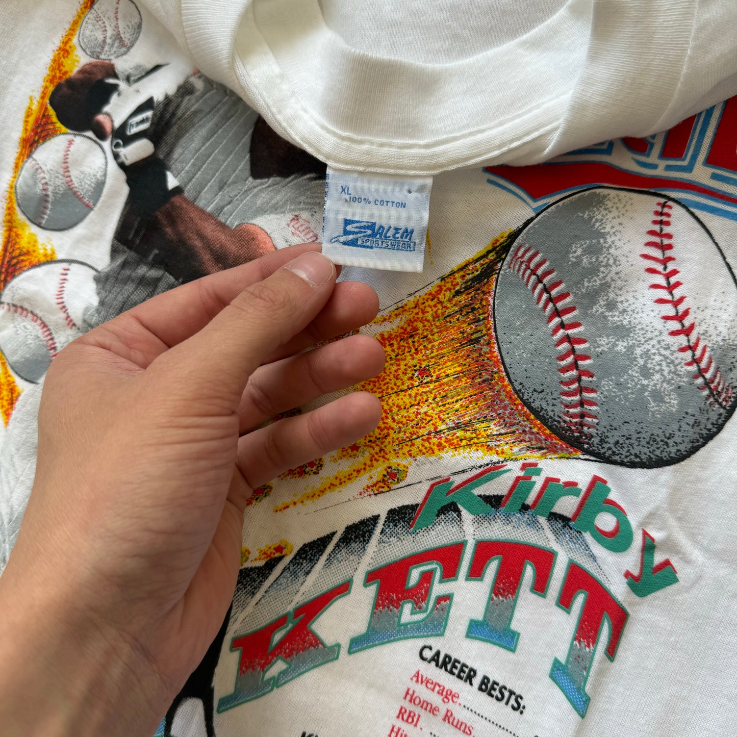 Vintage Salem Kirby Puckett T-shirt Sz XL