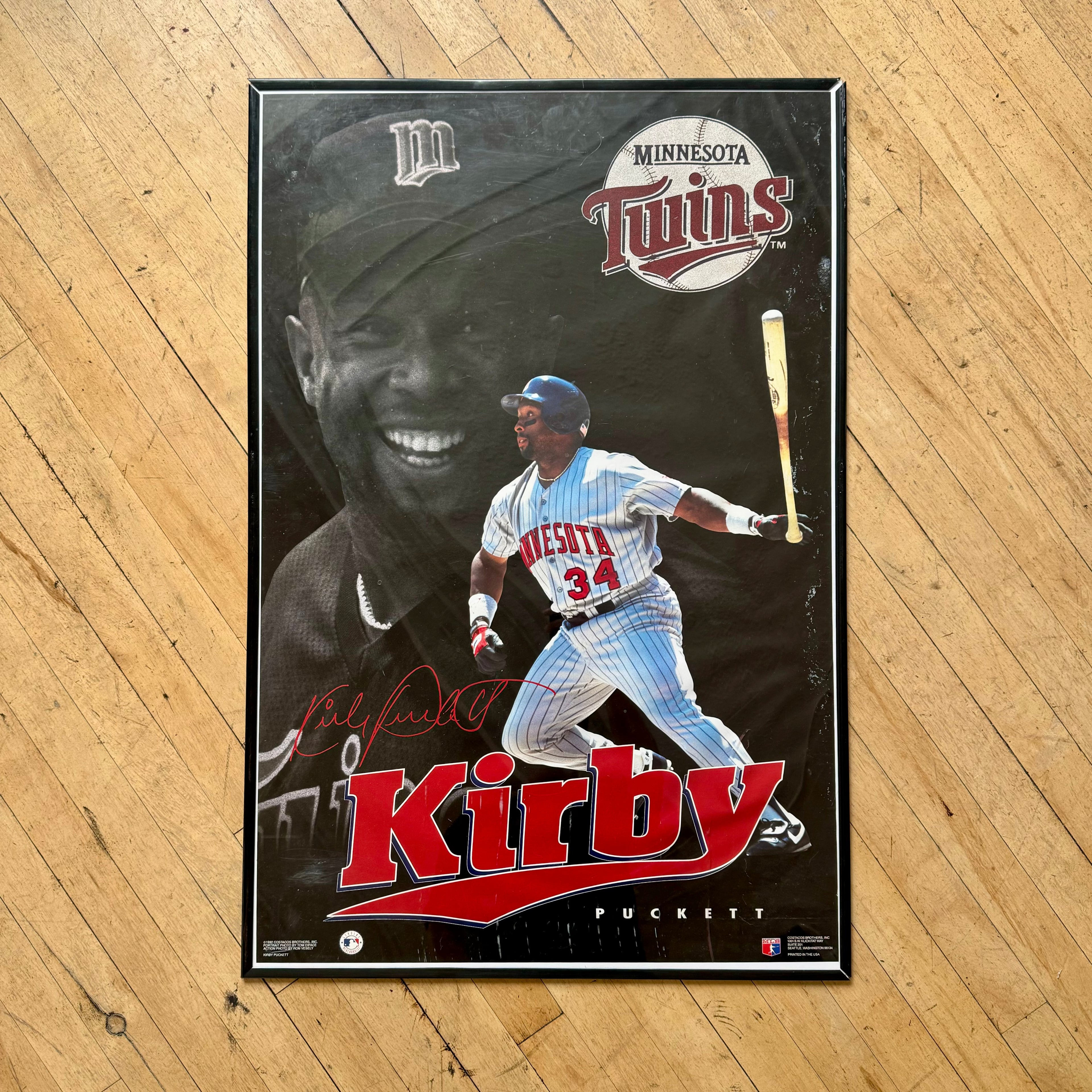 1992 Kirby Puckett Minnesota Twins Poster