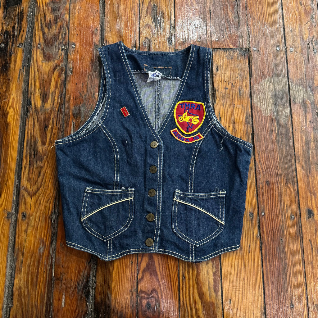 Vintage Wild Oats Jean Vest Sz S