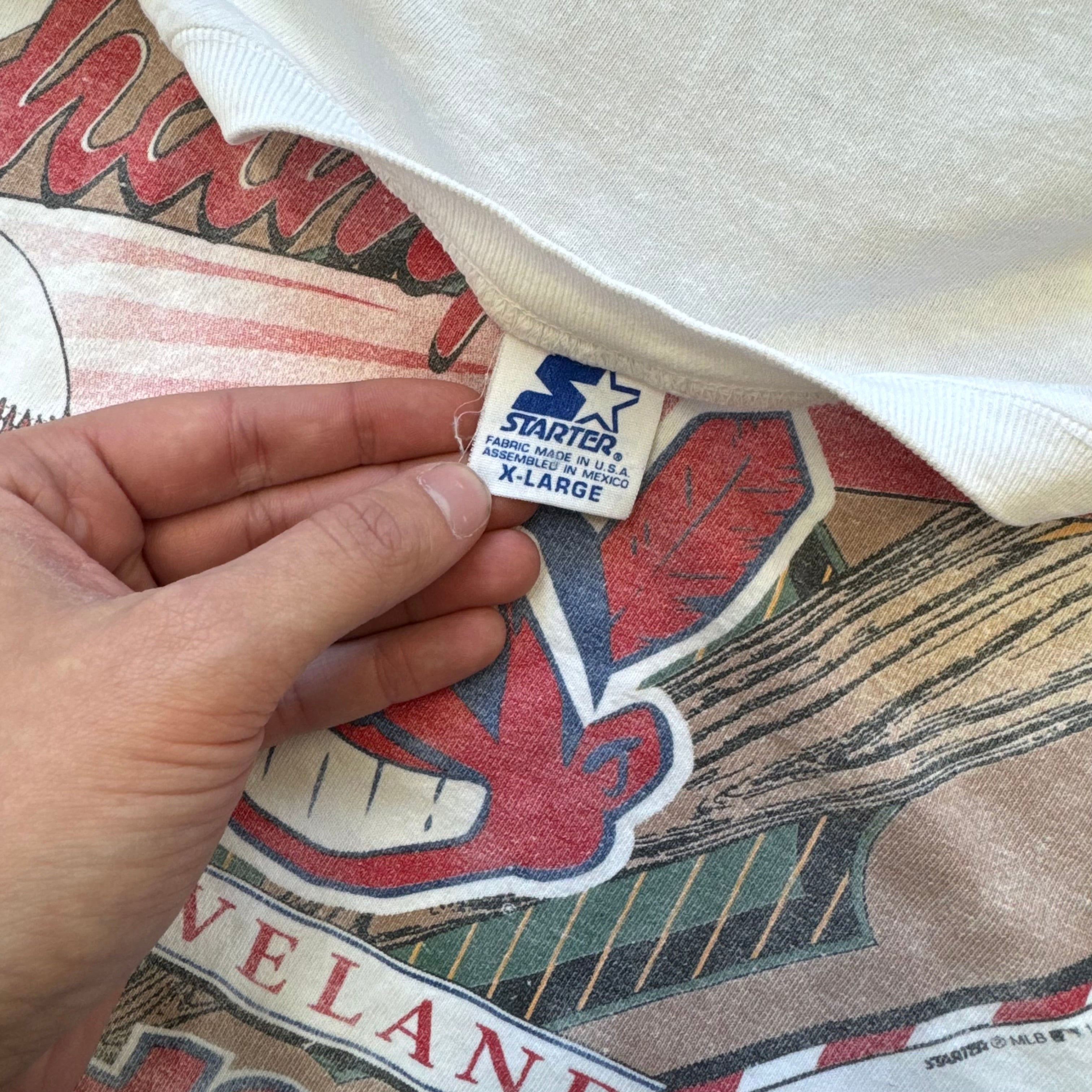 Vintage Cleveland Indians Starter T-shirt Sz XL