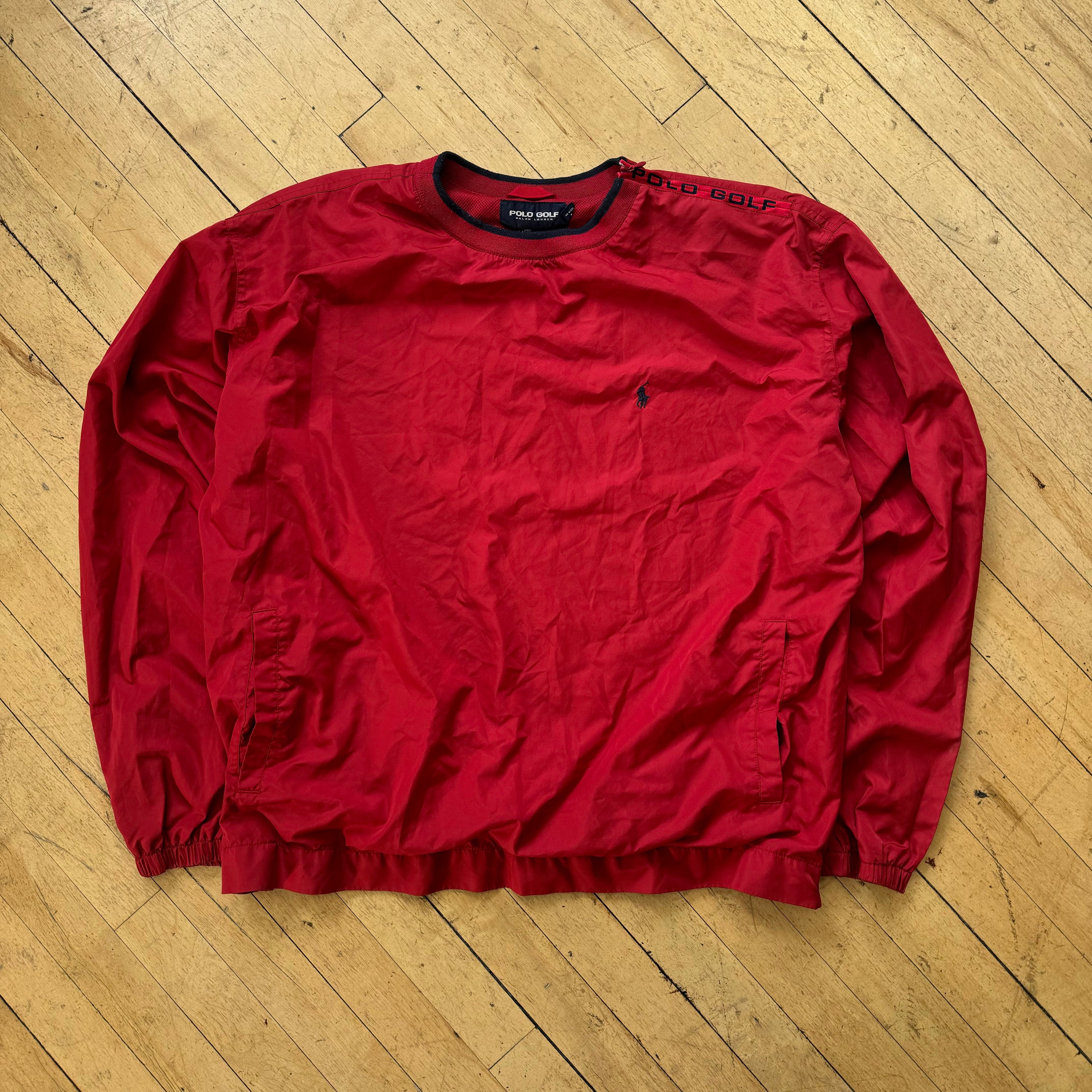 Vintage Polo Golf Pullover Windbreaker Crewneck Sz XL