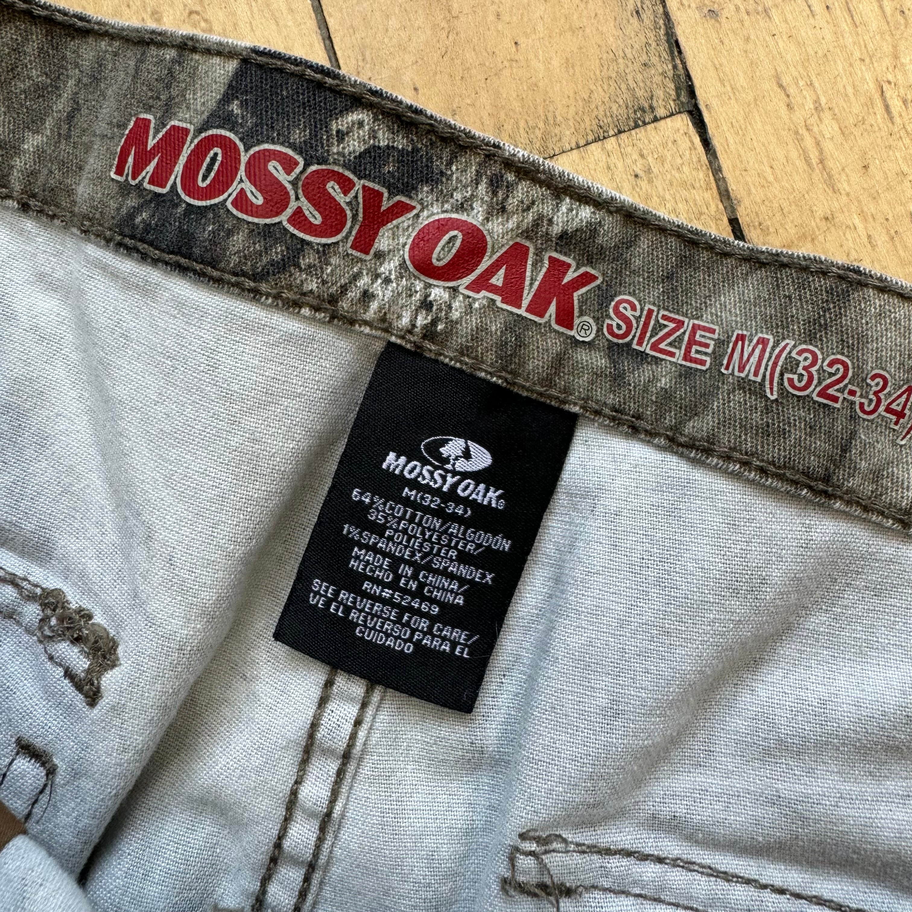 Y2K Camo Cargo Mossy Oak Kahki Pants Sz 32