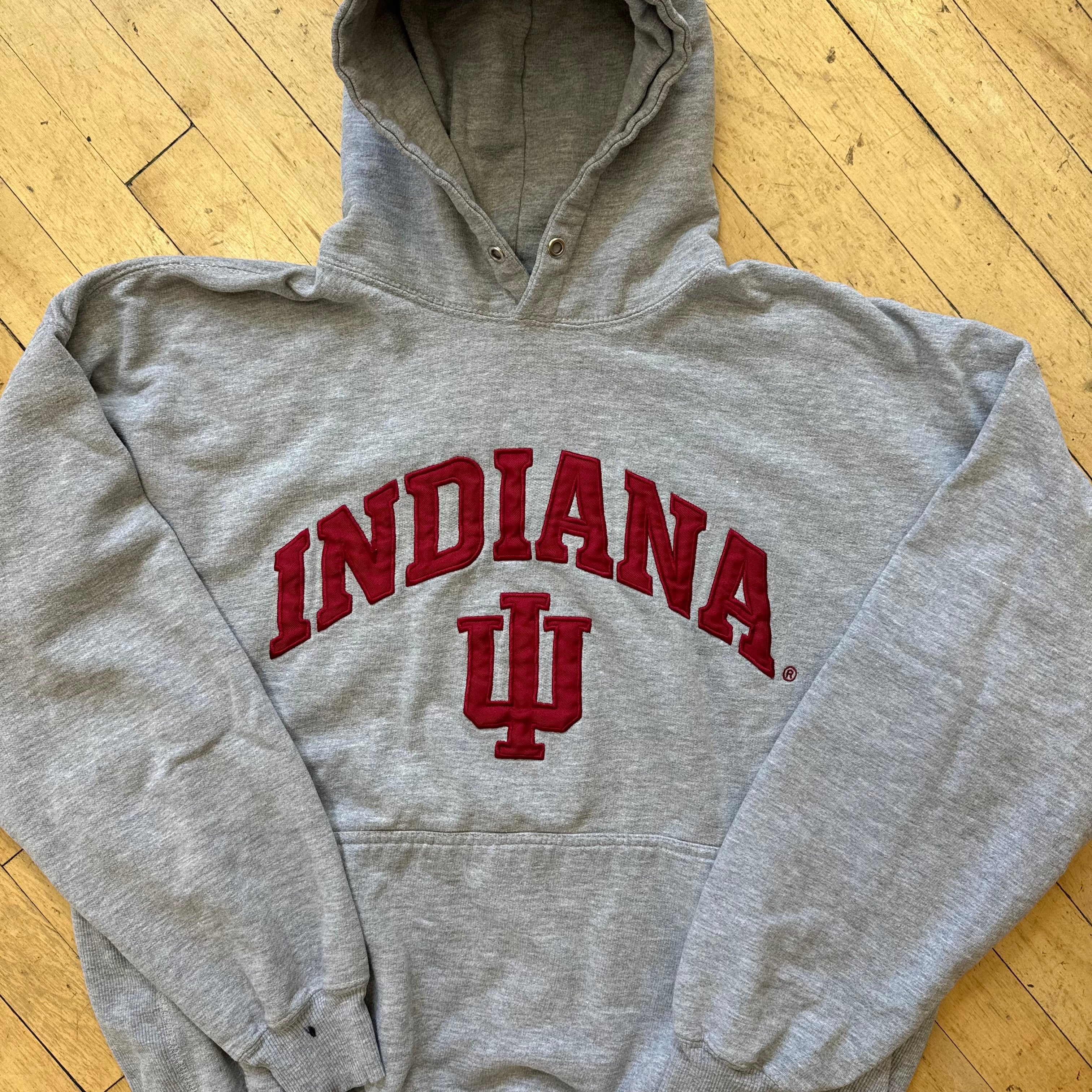 Vintage Indiana College Hoodie Sz L