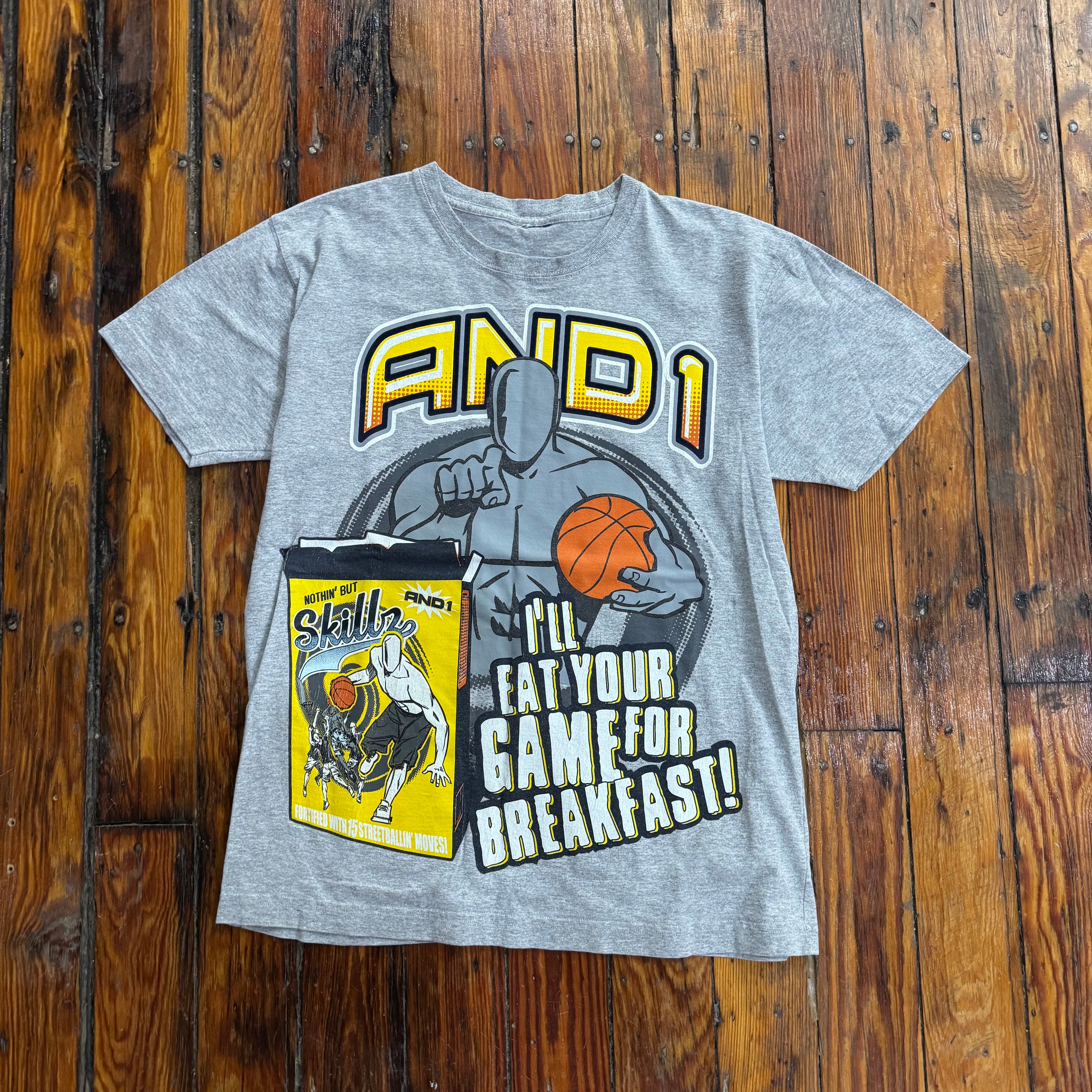 Vintage And-1 I’ll eat your Game for Breakfast T-shirt Sz S