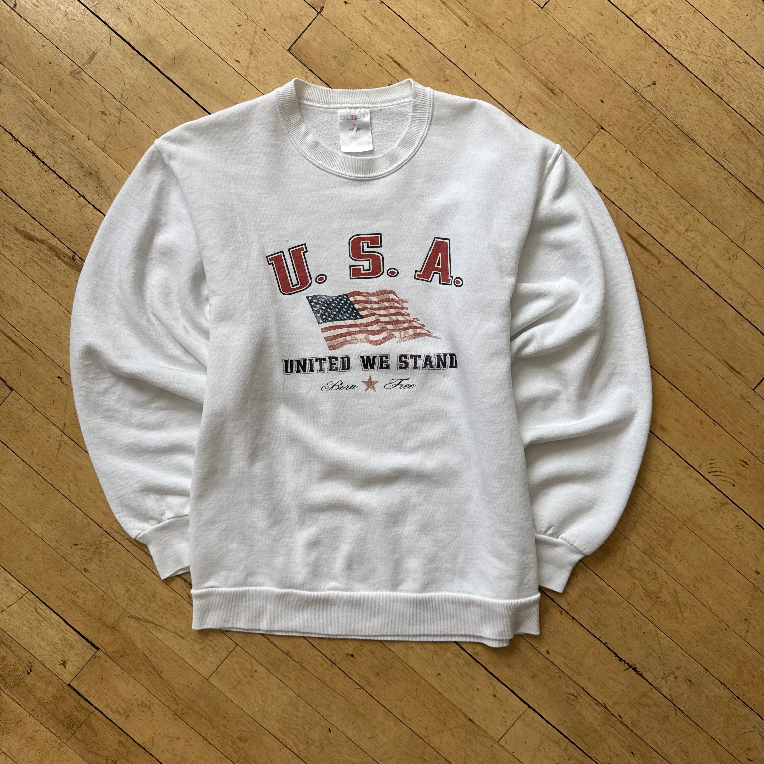 Vintage USA United we Stand CrewNeck Sz M