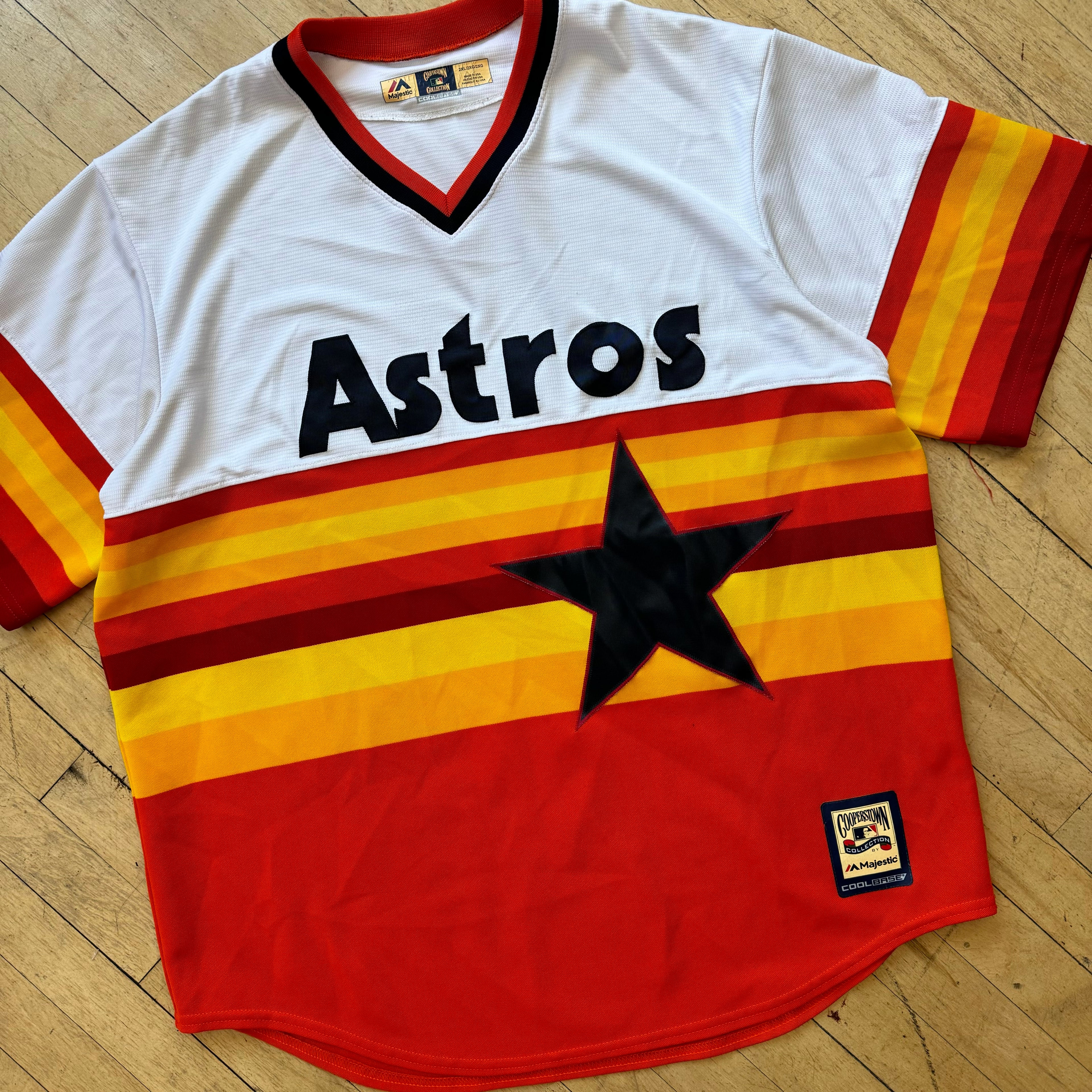 Vintage Throwback Astros Baseball Jersey Sz XXL