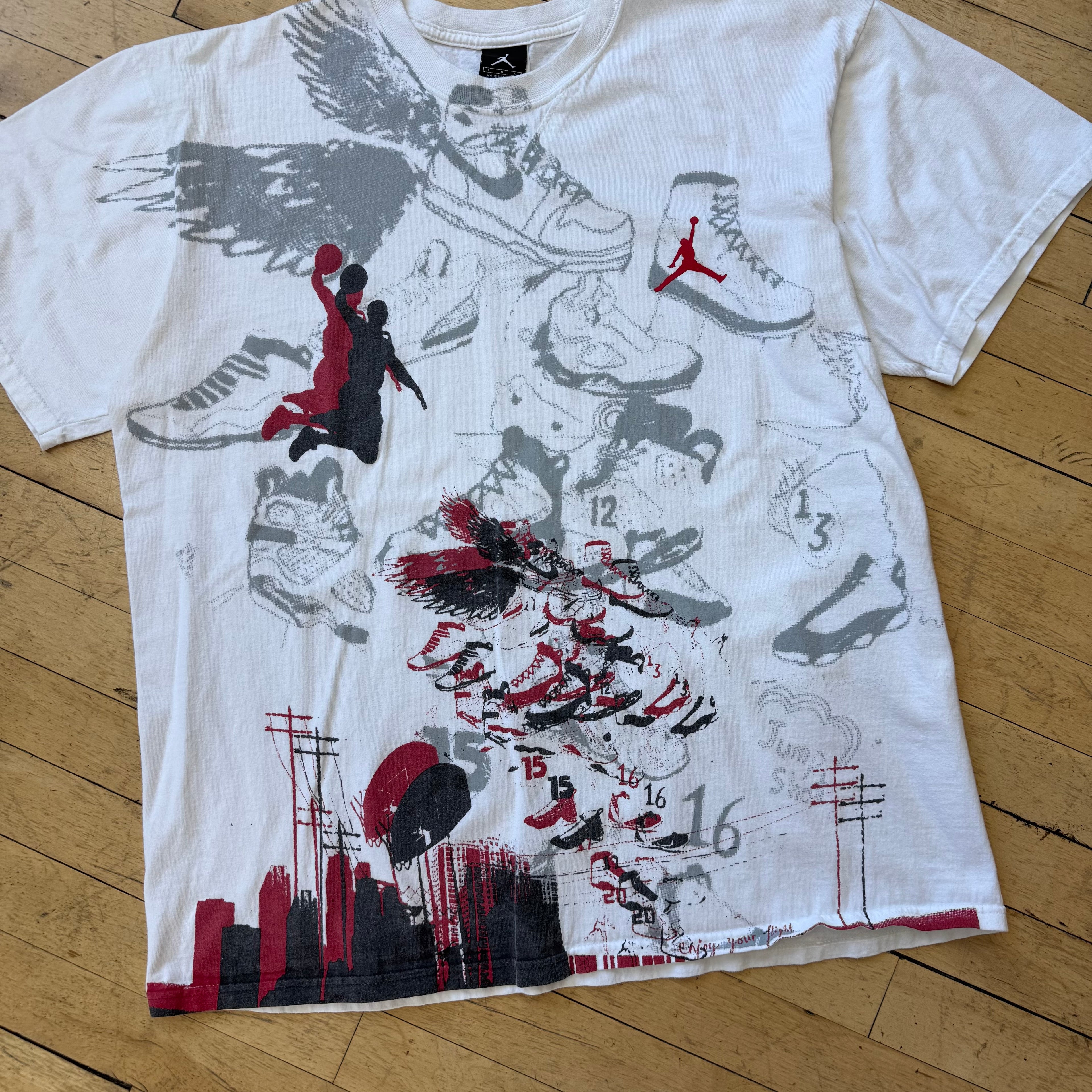 Y2K Jordan Retro T-shirt Sz L